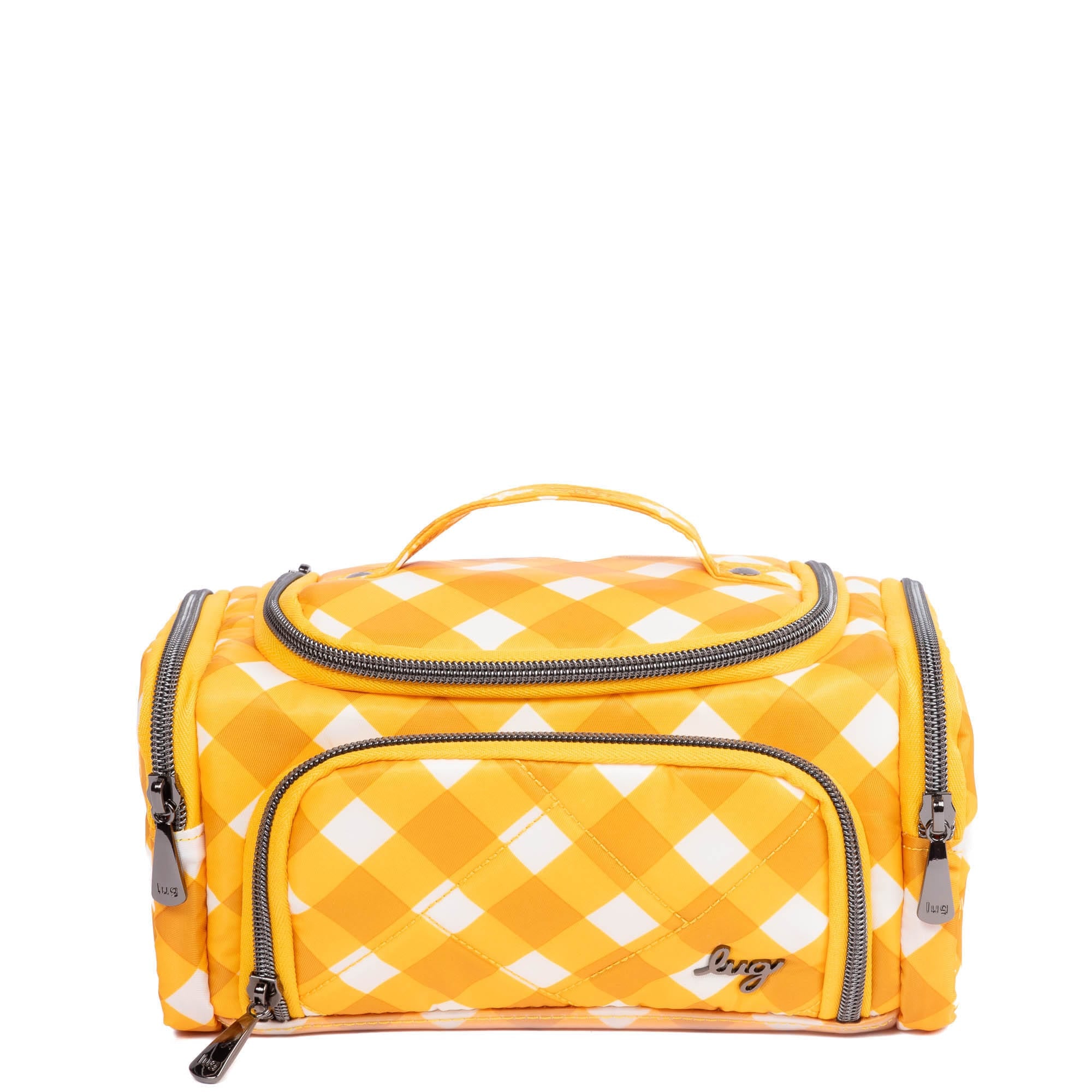 Trolley Mini Cosmetic Case - GINGHAM MUSTARD - TrolleyMini_GinghamMustard_01