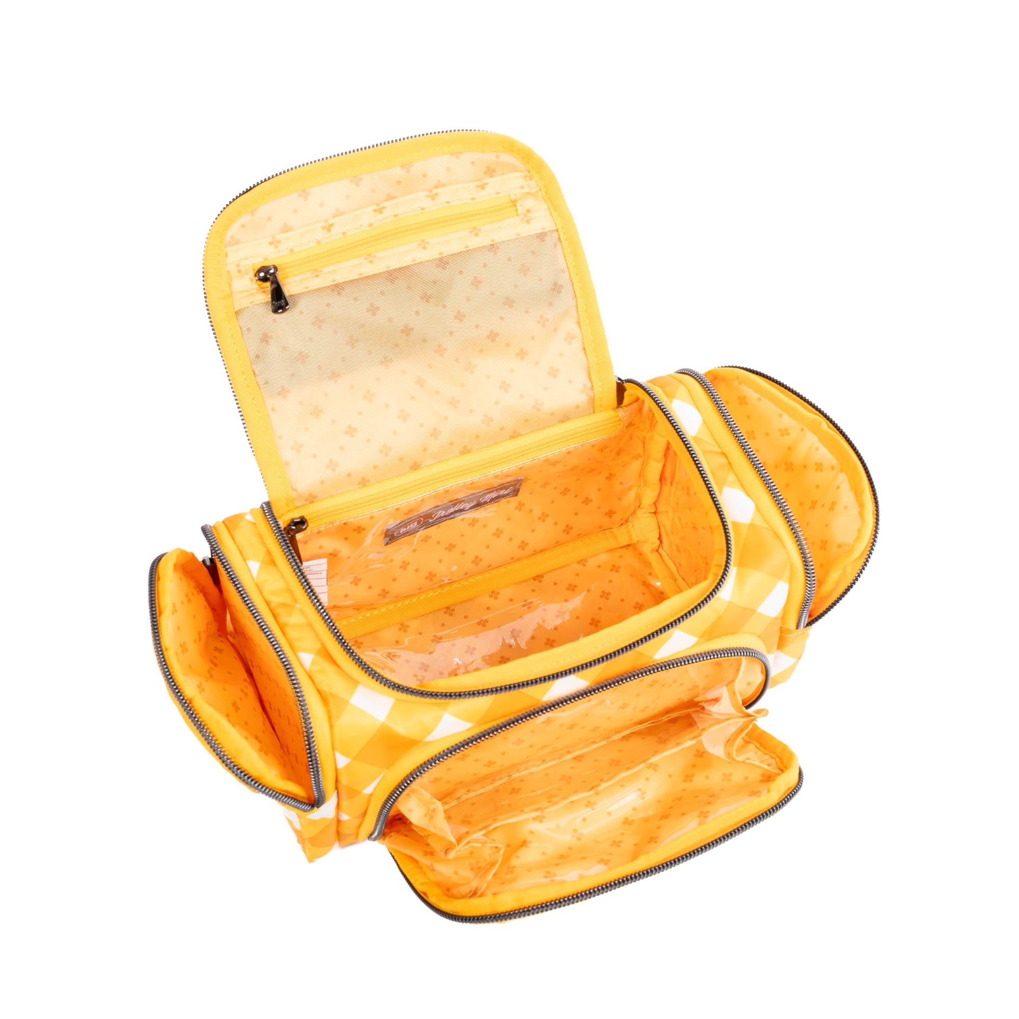 Trolley Mini Cosmetic Case - GINGHAM MUSTARD - TrolleyMini_GinghamMustard_05