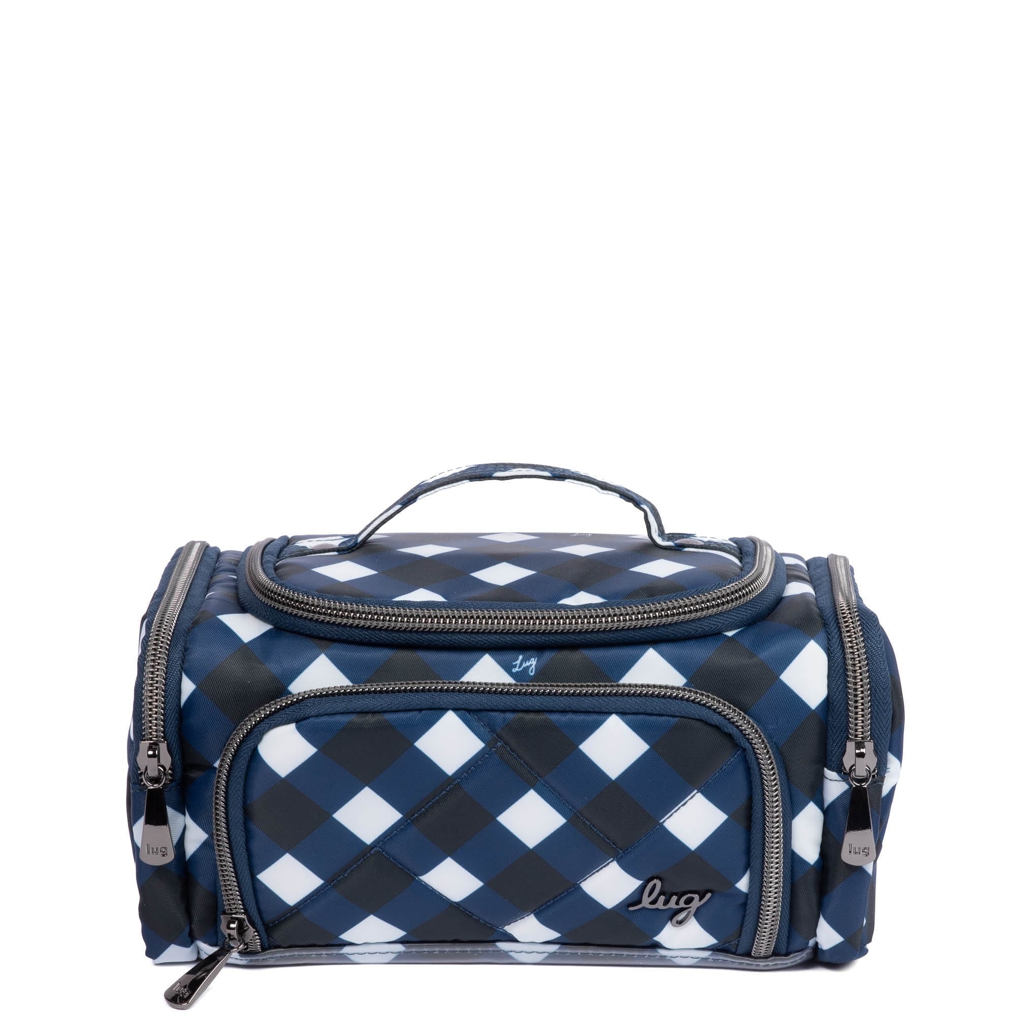 Trolley Mini Cosmetic Case - GINGHAM NAVY - TrolleyMini_GinghamNavy_01