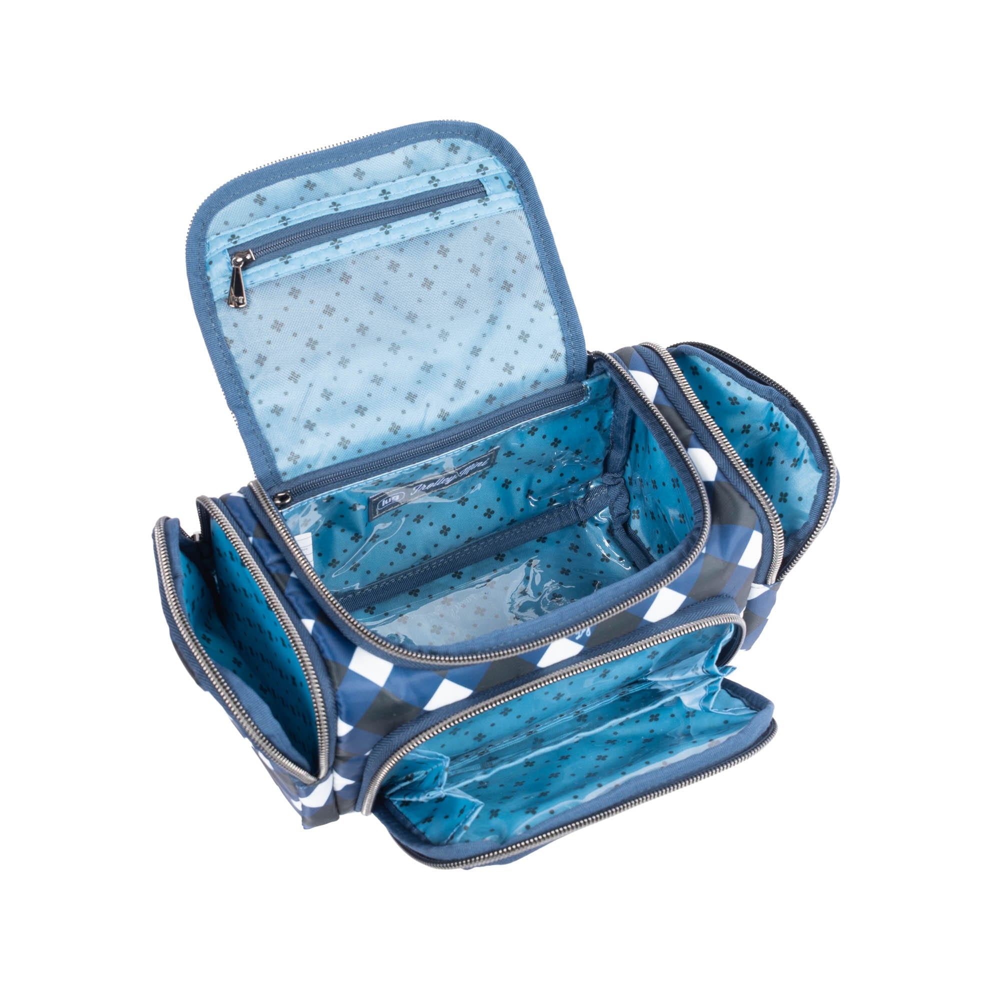 Trolley Mini Cosmetic Case - GINGHAM NAVY - TrolleyMini_GinghamNavy_05