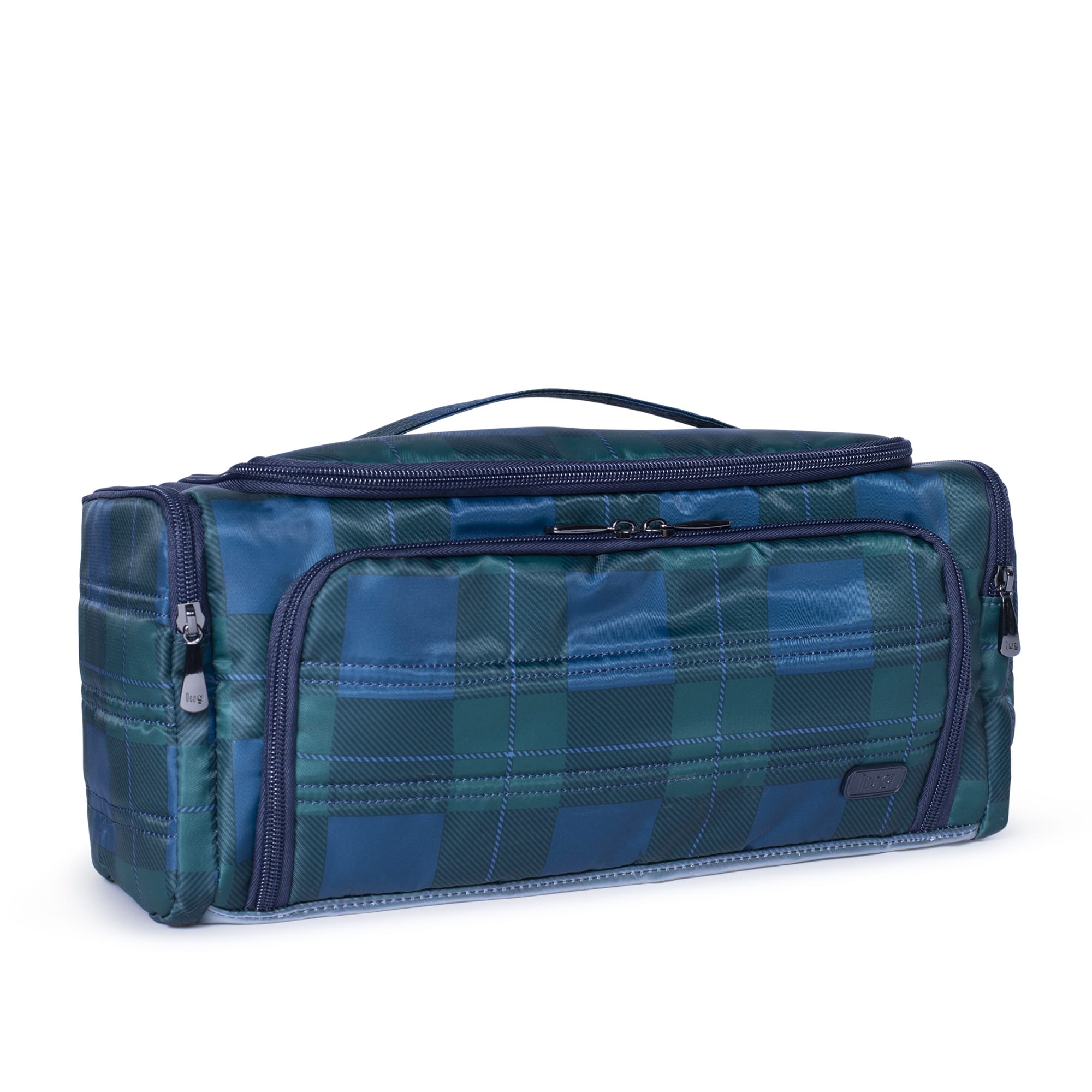 Trolley XL Cosmetic Case - POP PLAID NAVY - TrolleyXL_FlannelPlaidNavy_02