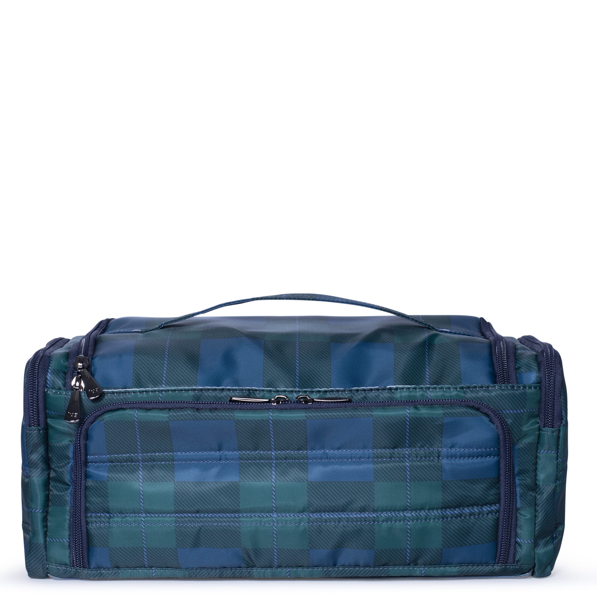 Trolley XL Cosmetic Case - POP PLAID NAVY - TrolleyXL_FlannelPlaidNavy_04