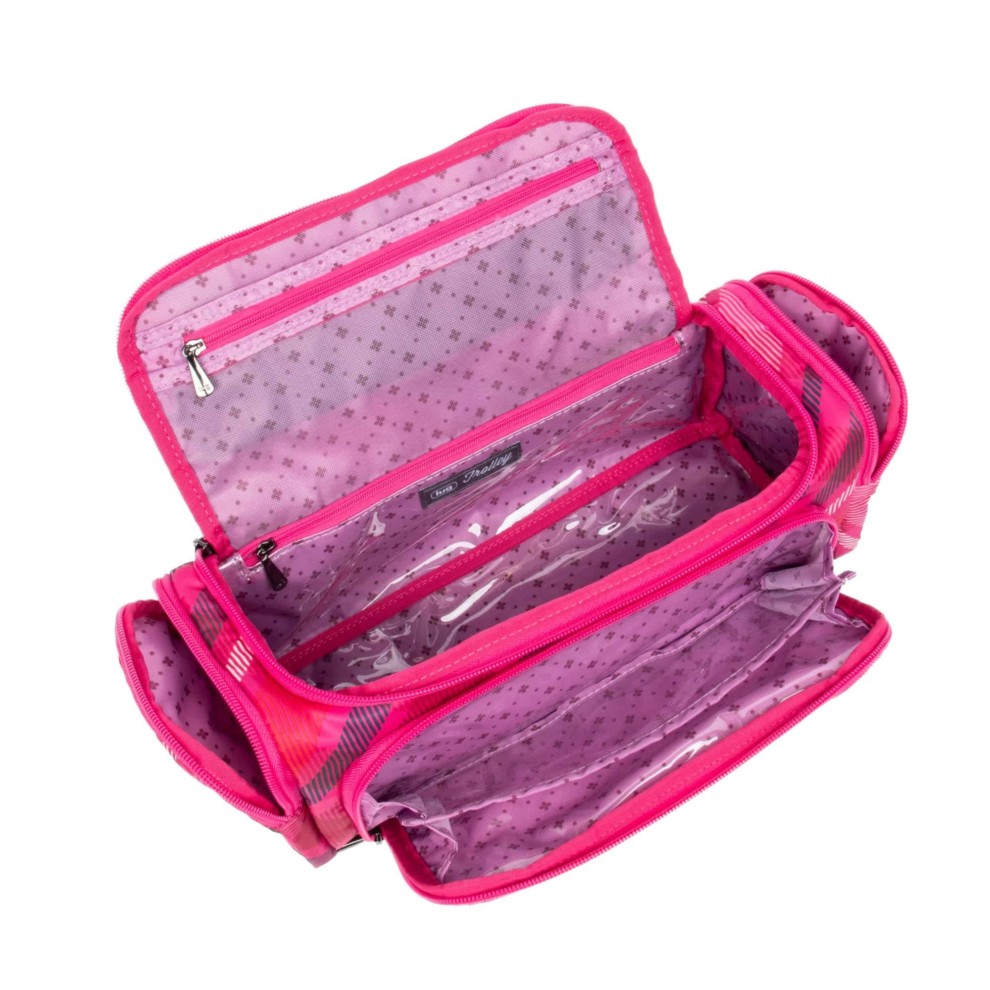 Trolley Cosmetic Case - BERRY PLAID - Trolley_BerryPlaid_05