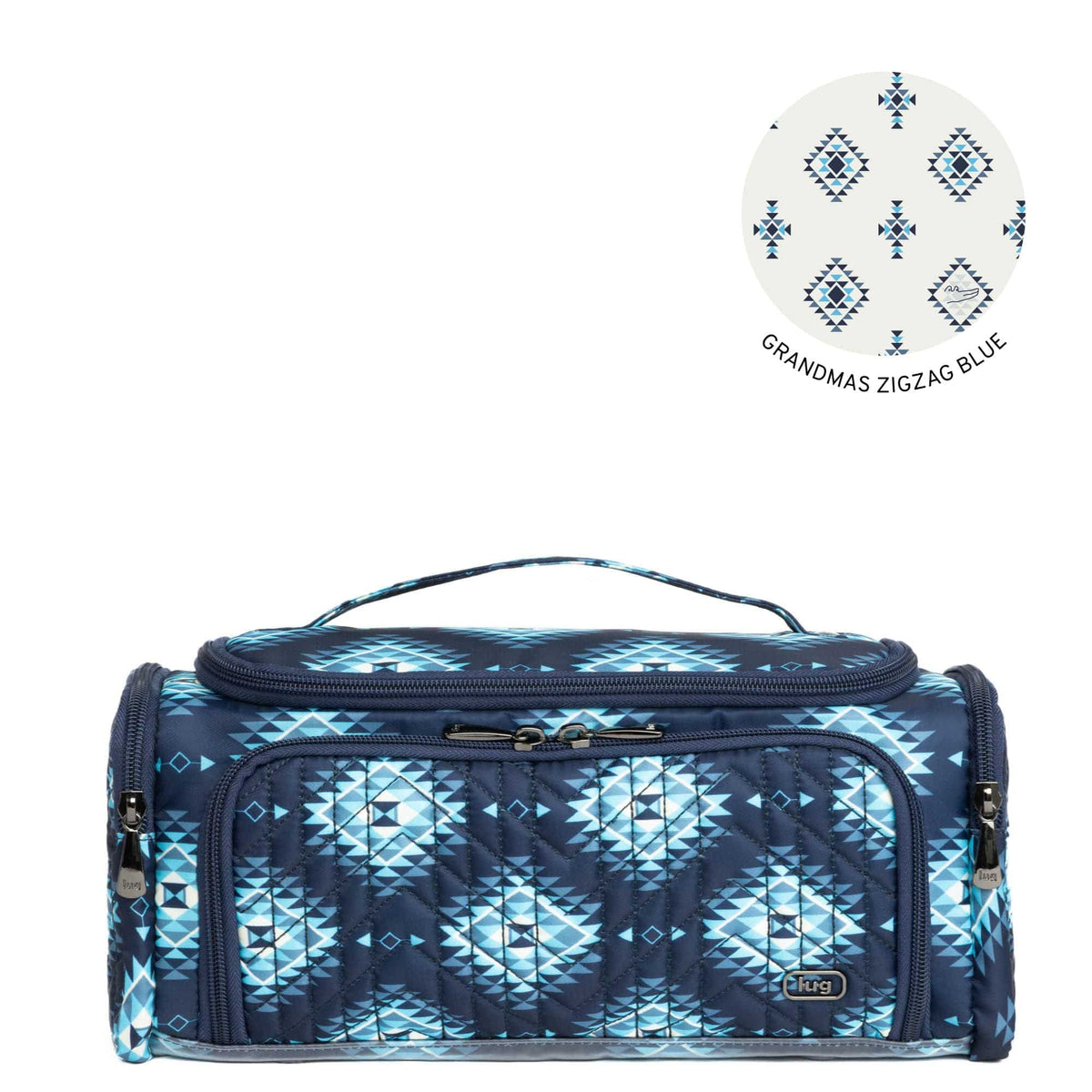 Guild Collection Classic Trolley Cosmetic Case - CRYSTAL HONEYCOMB BLUE - Trolley_CrystalHoneycombBlue