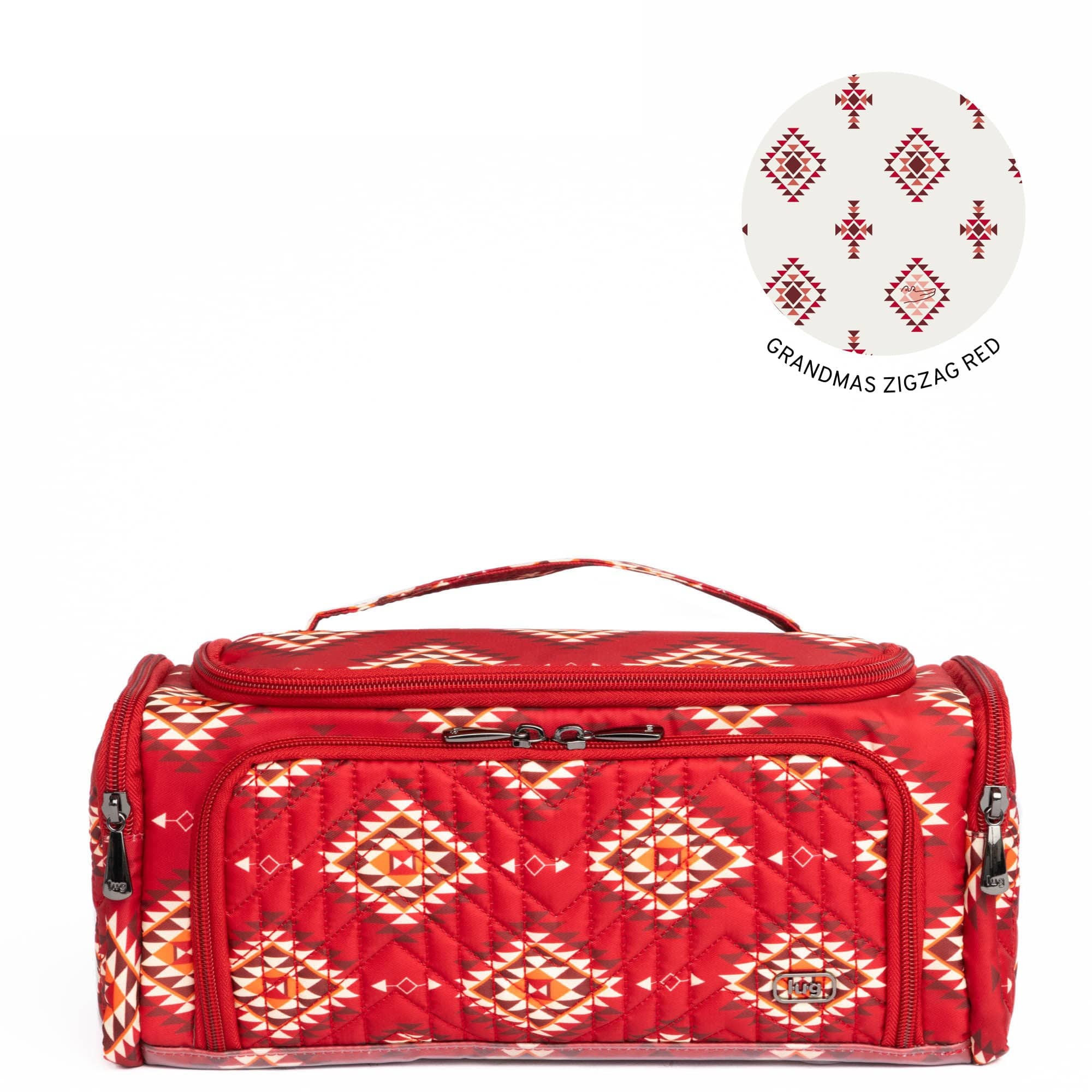 Guild Collection Classic Trolley Cosmetic Case - CRYSTAL HONEYCOMB RED - Trolley_CrystalHoneycombRed