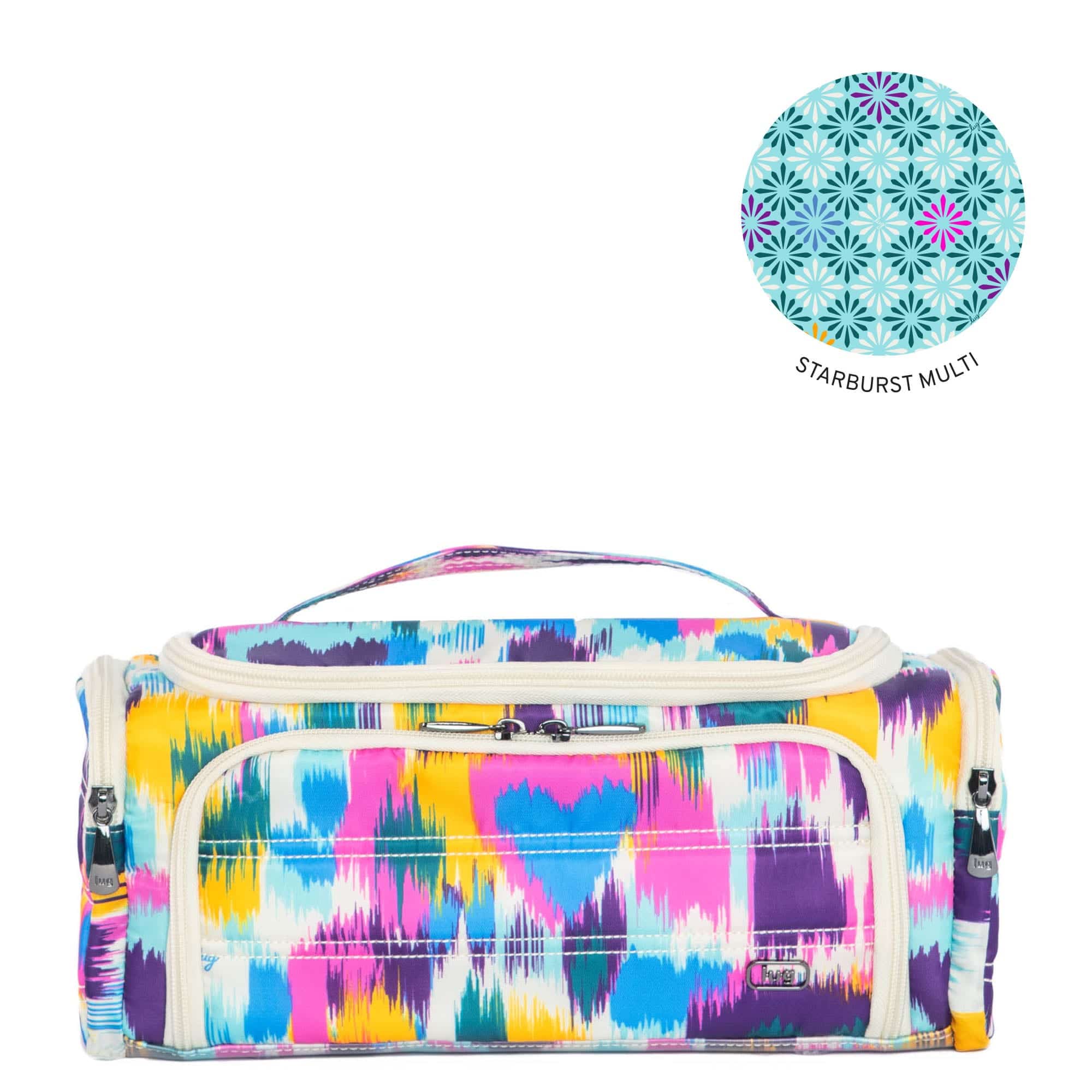 Trolley Cosmetic Case - HEART IKAT MULTI - Trolley_HeartIkatMulti