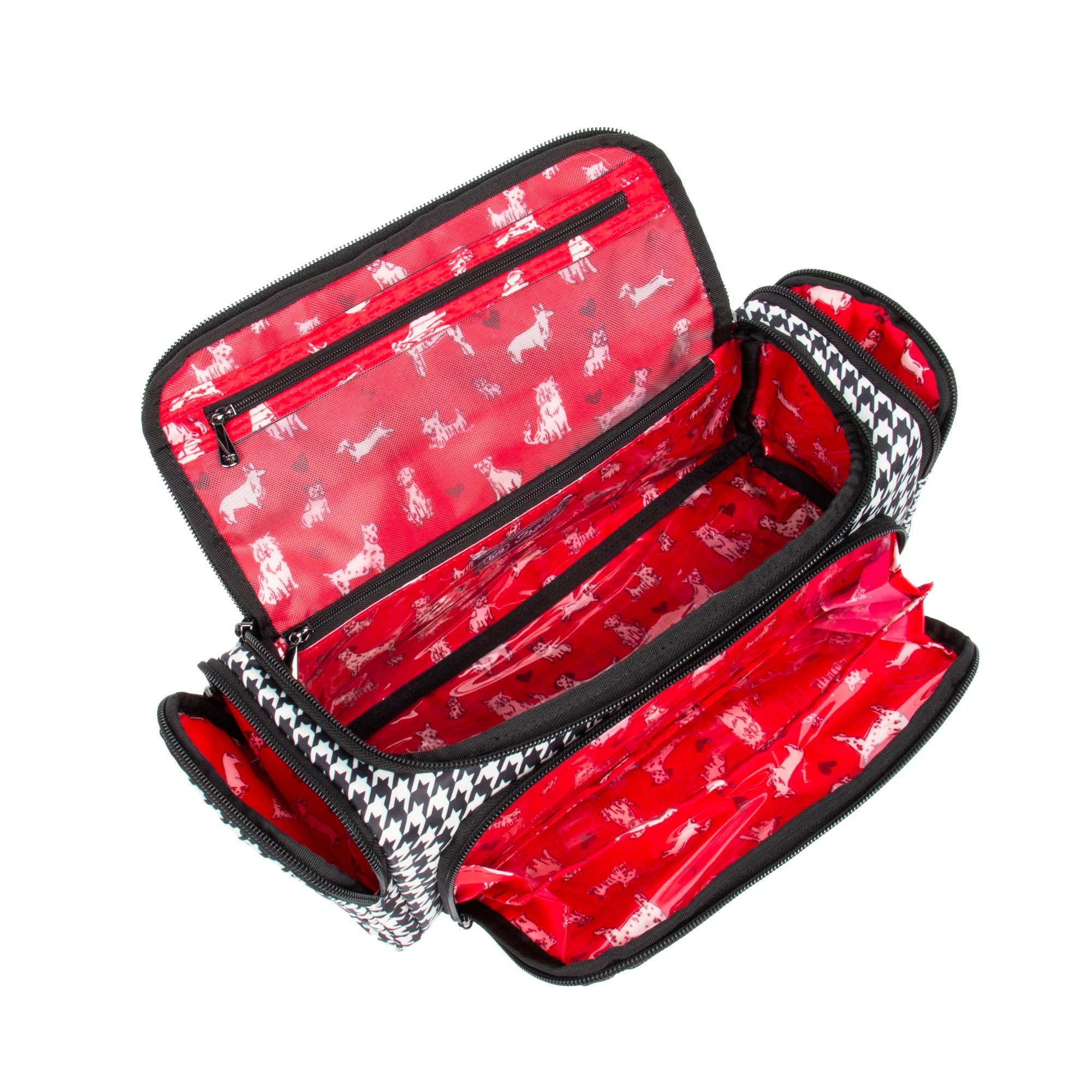 Trolley Cosmetic Case - MICRO HOUNDSTOOTH - Trolley_MicroHoundstoothBlack_05