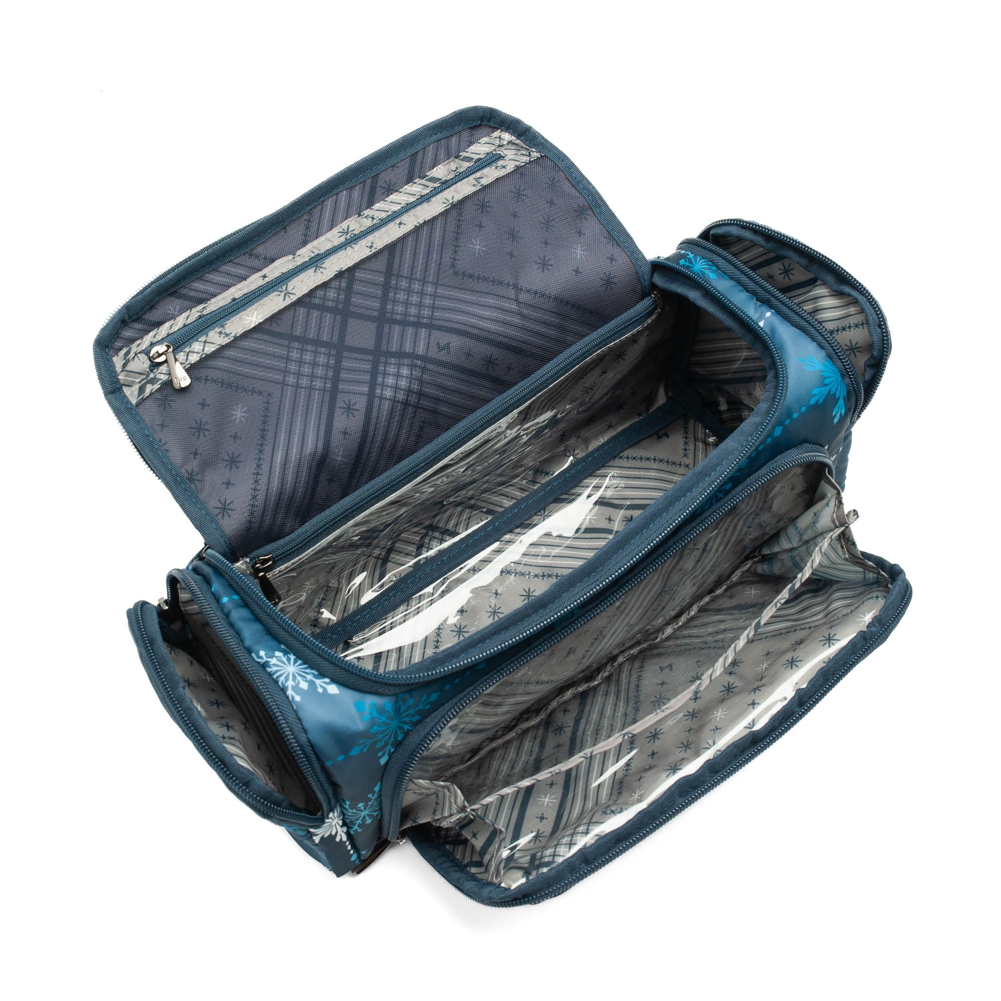 Trolley Cosmetic Case - SNOWFLAKE NAVY - Trolley_SnowflakeNavy_05