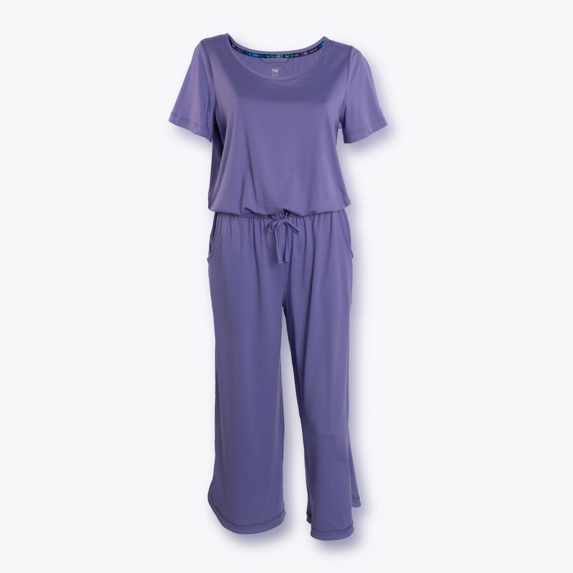 Trotter Brushed Jersey Jumpsuit - AMETHYST PURPLE - TrotterJumpsuit_AmethystPurple_Flatlay