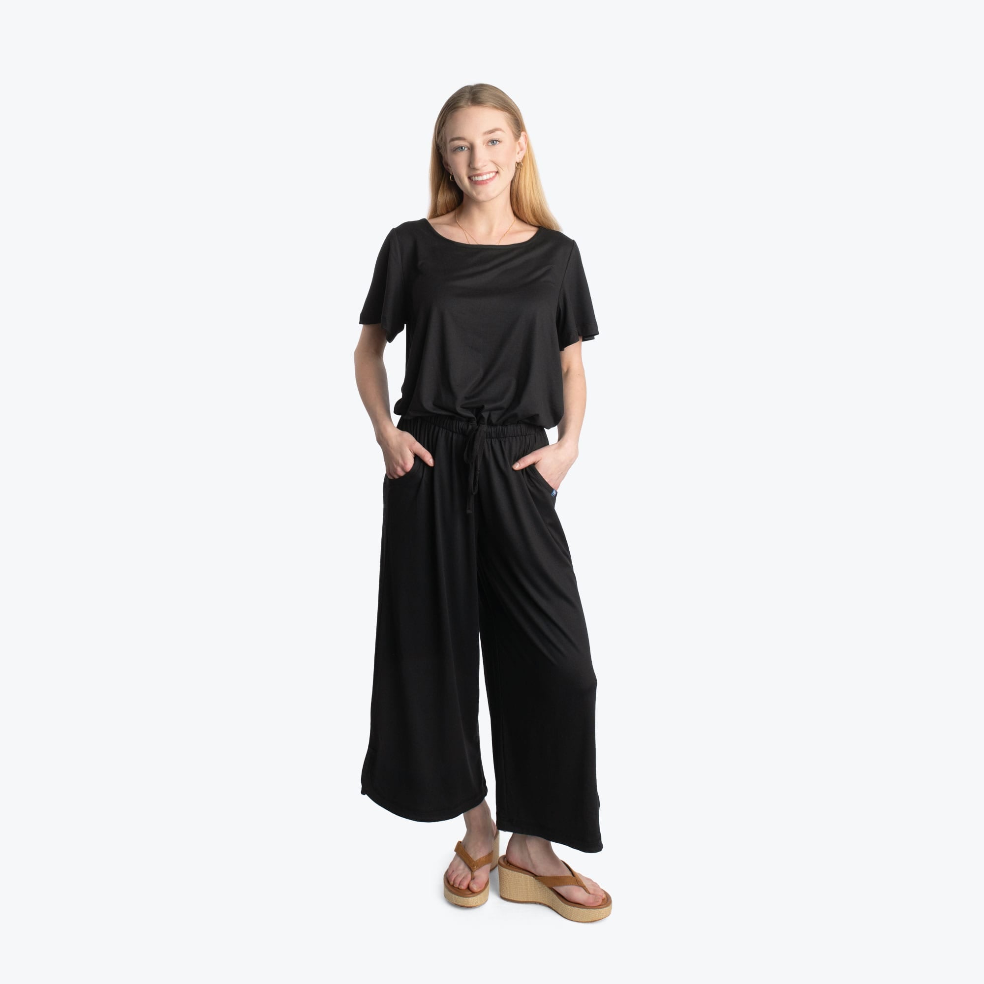 Trotter Brushed Jersey Jumpsuit - BLACK - TrotterJumpsuit_Black_01