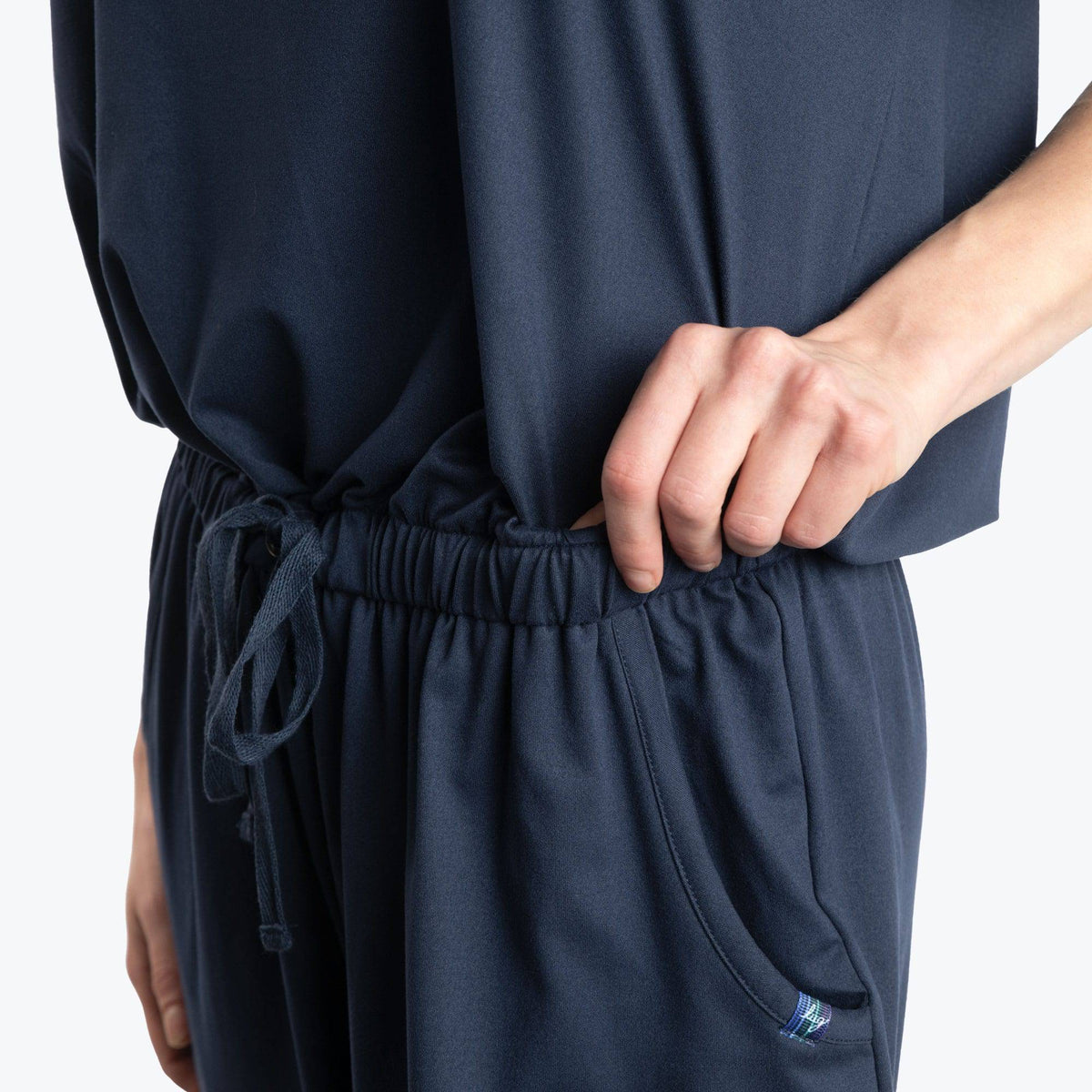 Trotter Brushed Jersey Jumpsuit - NAVY BLUE - TrotterJumpsuit_NavyBlue_04
