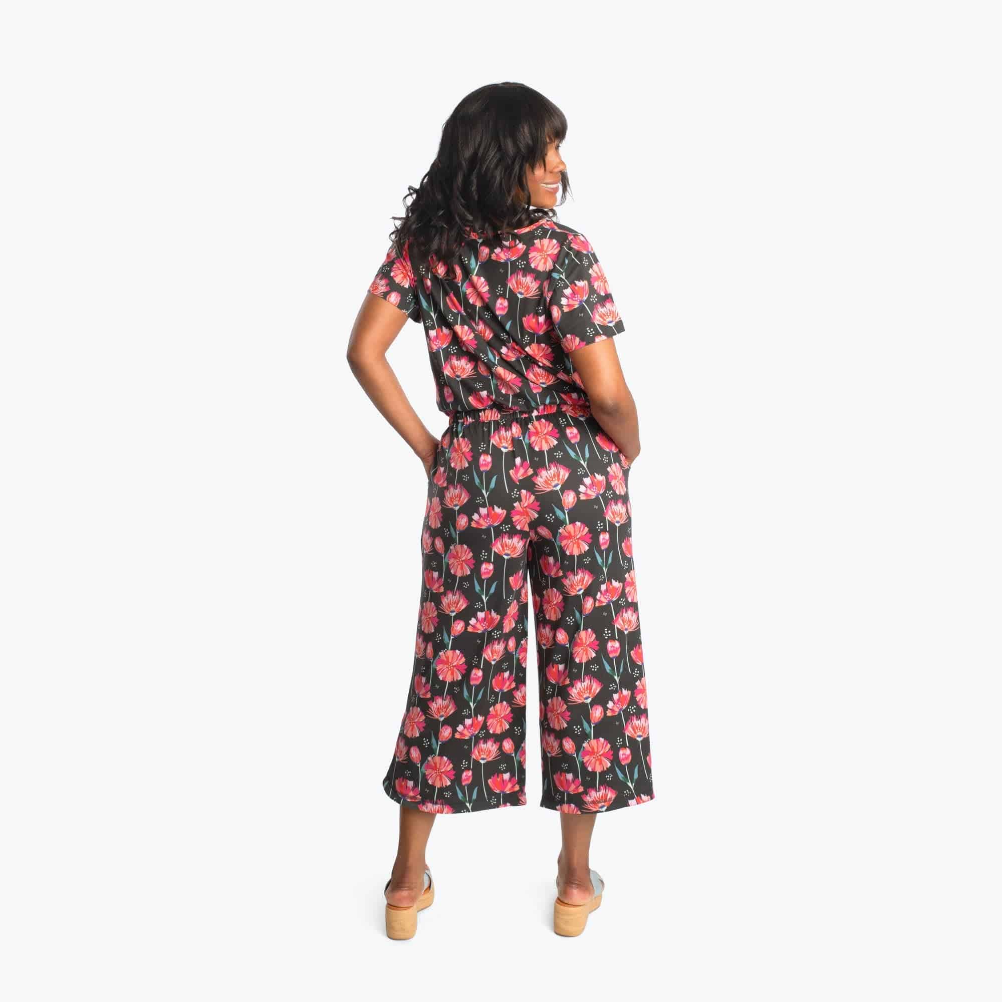 Trotter Brushed Jersey Jumpsuit - POMPOM FLORAL BLACK - TrotterJumpsuit_PomPomFloralBlack_02