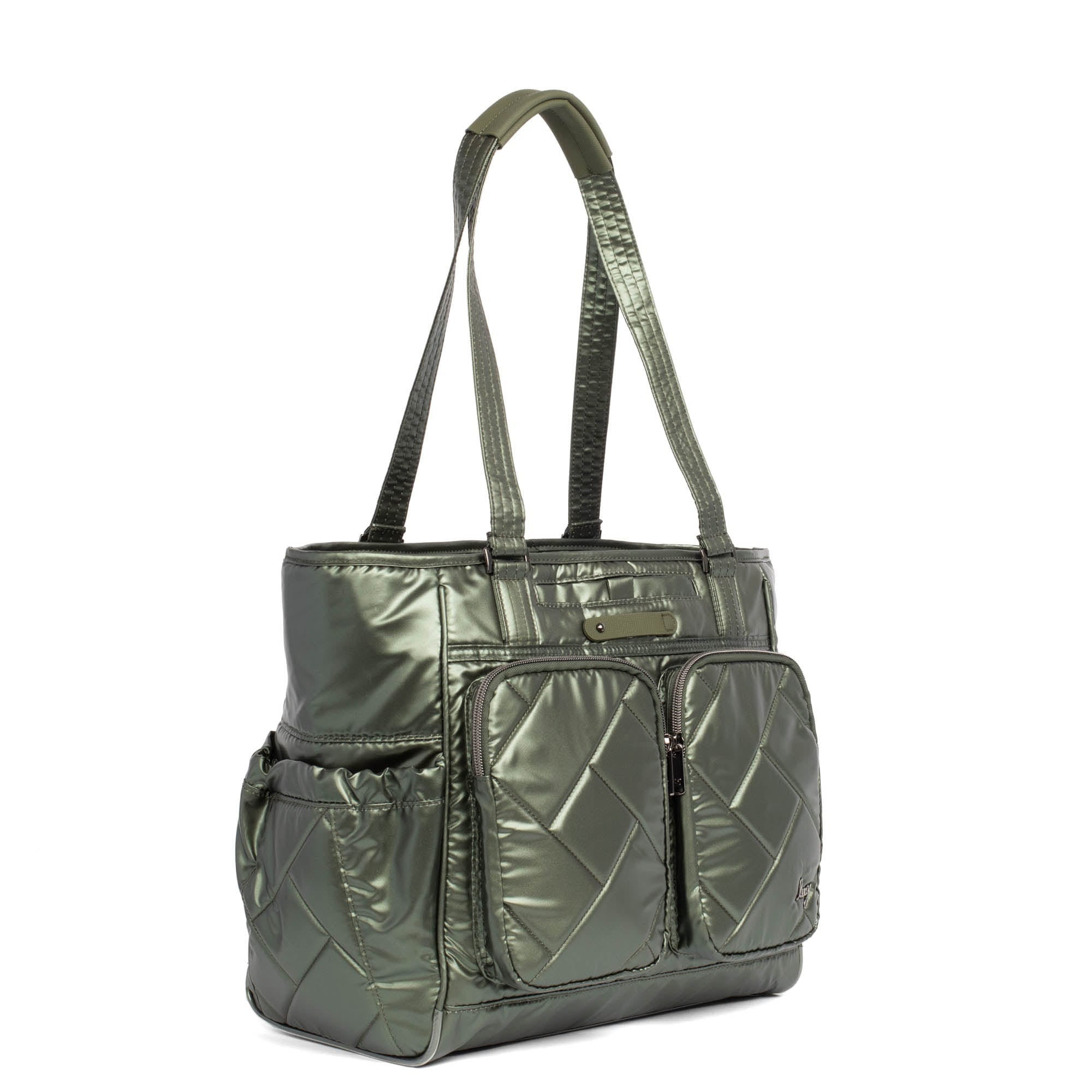 Trotter Tote Bag - METALLIC OLIVE - Trotter_MetallicOlive_02