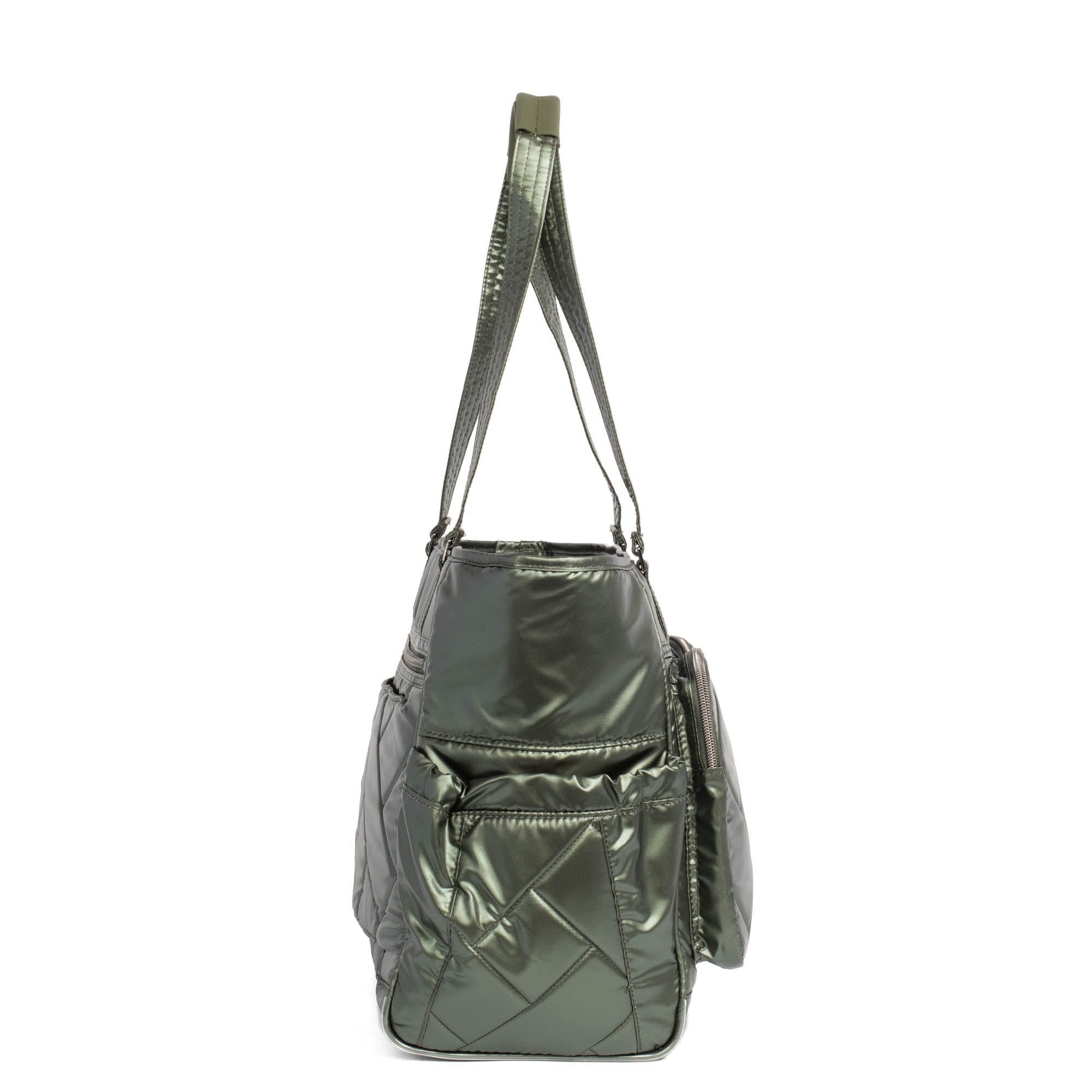 Trotter Tote Bag - METALLIC OLIVE - Trotter_MetallicOlive_03