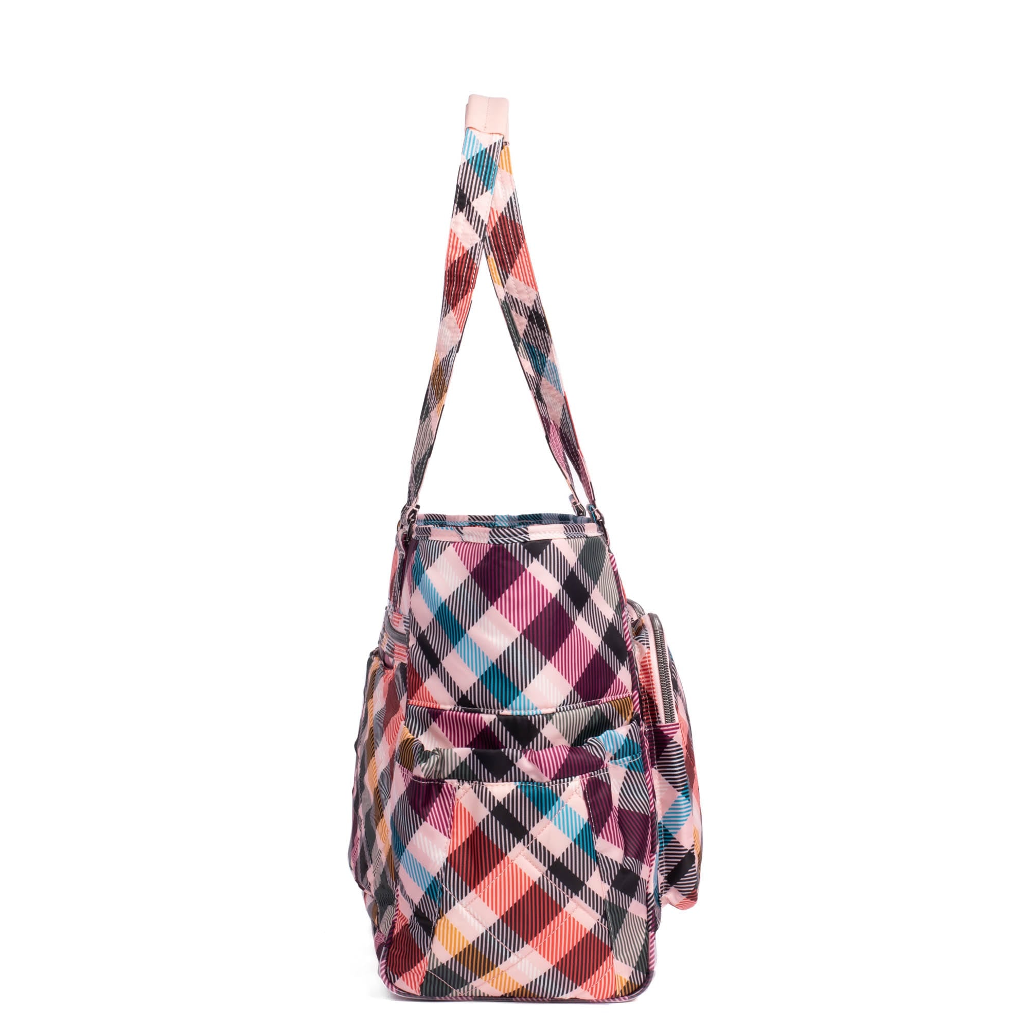 Trotter Tote Bag - PINK PLAID - Trotter_PinkPlaid_03
