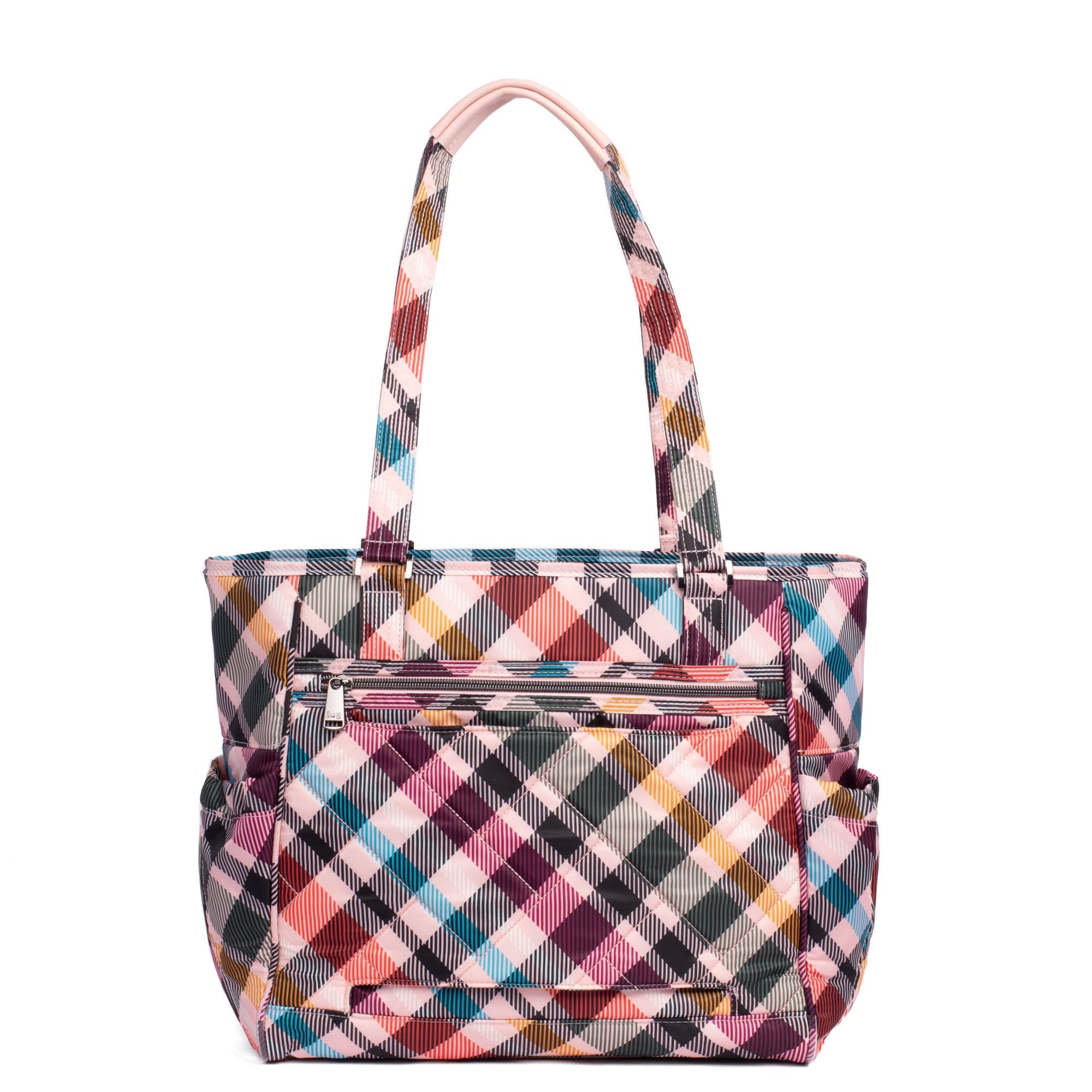 Trotter Tote Bag - PINK PLAID - Trotter_PinkPlaid_04