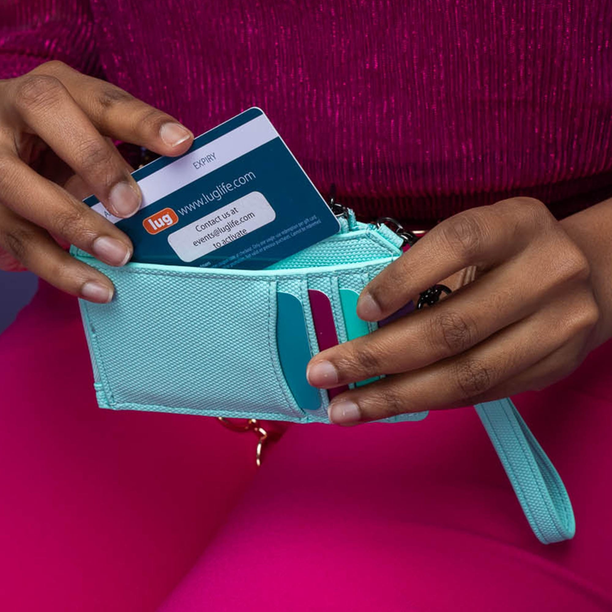 Twirl Matte Luxe VL RFID Wristlet Wallet - - Twirl_MatteLuxe_Lifestyle_02