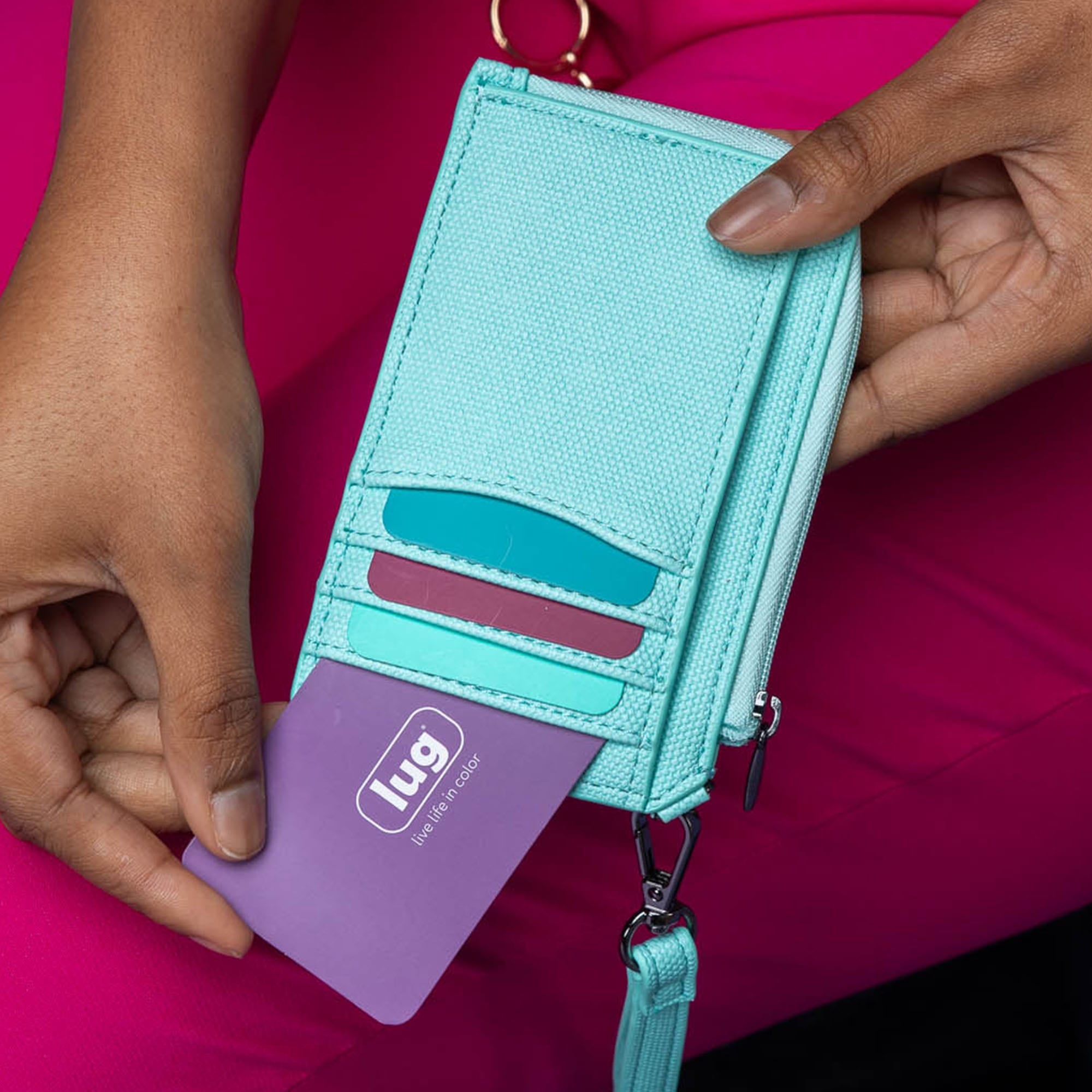 Twirl Matte Luxe VL RFID Wristlet Wallet - - Twirl_MatteLuxe_Lifestyle_03