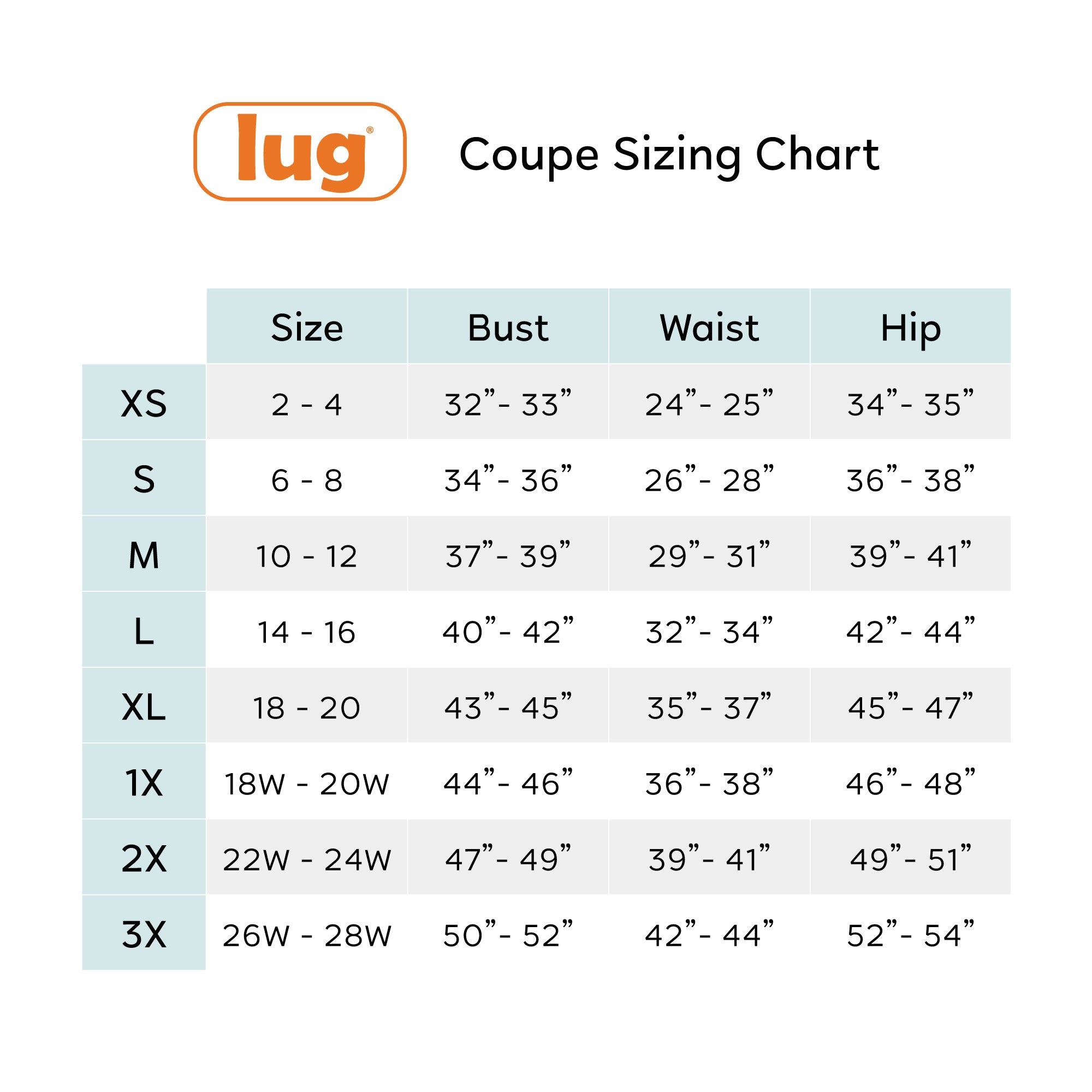 Coupe Hooded Top - - Updated_Coupe_Top_Sizing_Chart