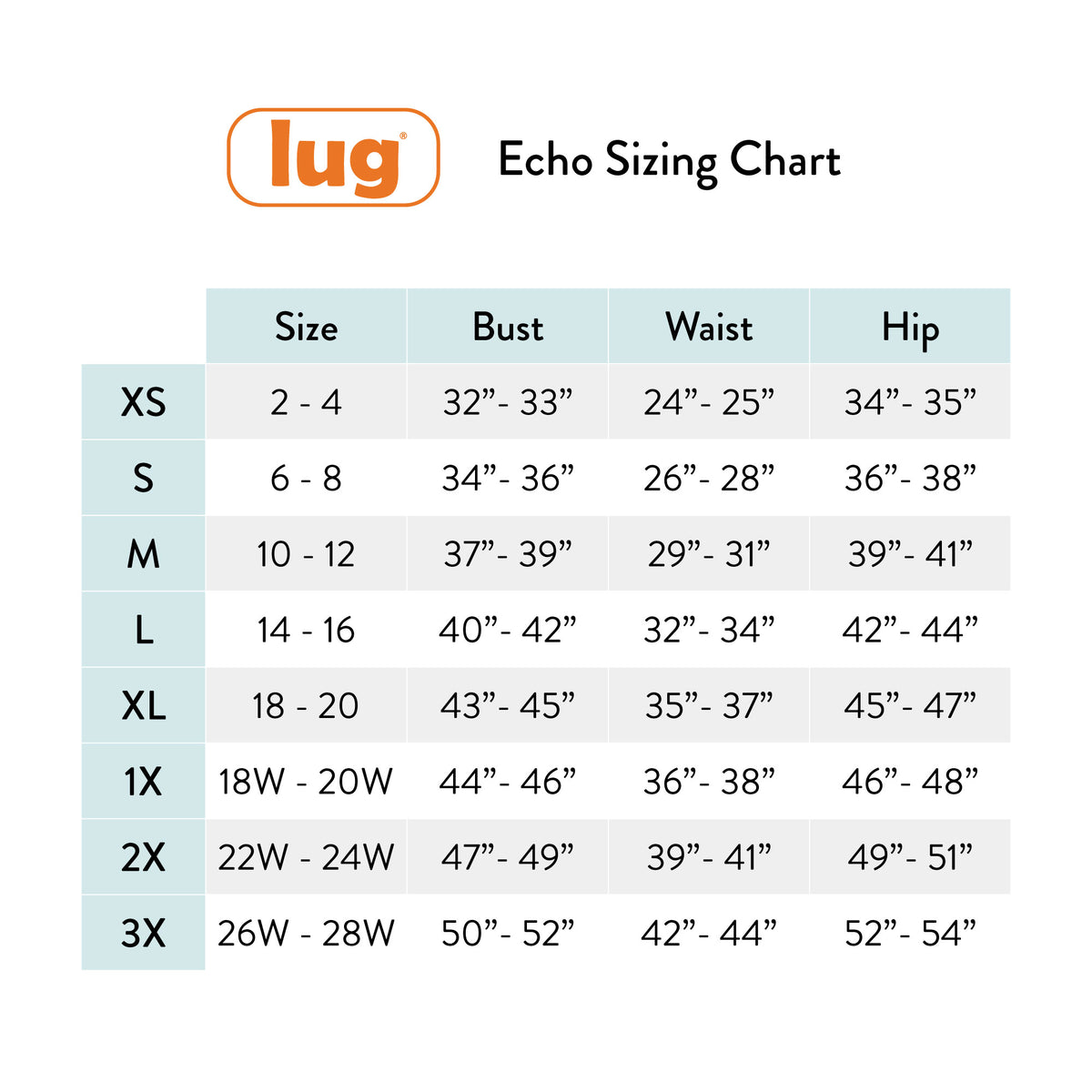 Echo Sherpa Zipper Cardigan - - Updated_Echo_SizingChart