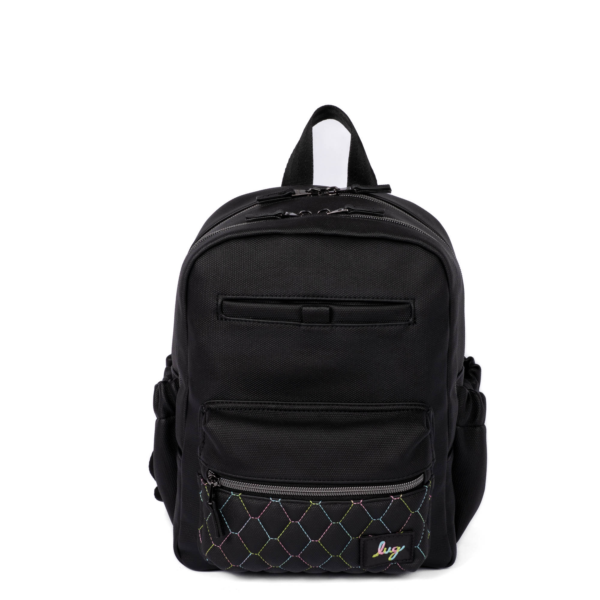 Volley Mini Matte Luxe VL Backpack - BLACK ICEPOP STITCH - VolleyMiniMLBackpack_BlackwithIcepopRainbow_01