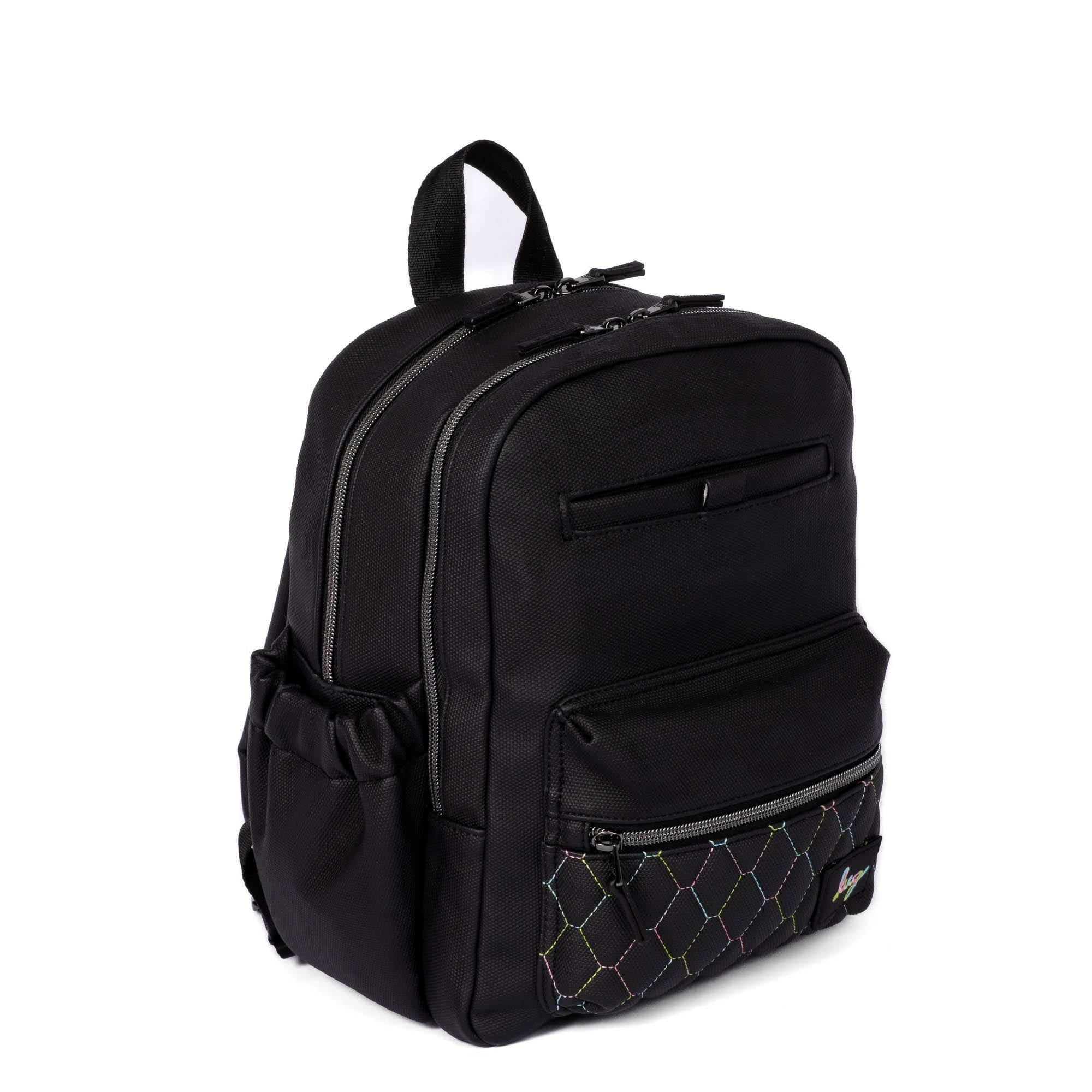 Volley Mini Matte Luxe VL Backpack - BLACK ICEPOP STITCH - VolleyMiniMLBackpack_BlackwithIcepopRainbow_02