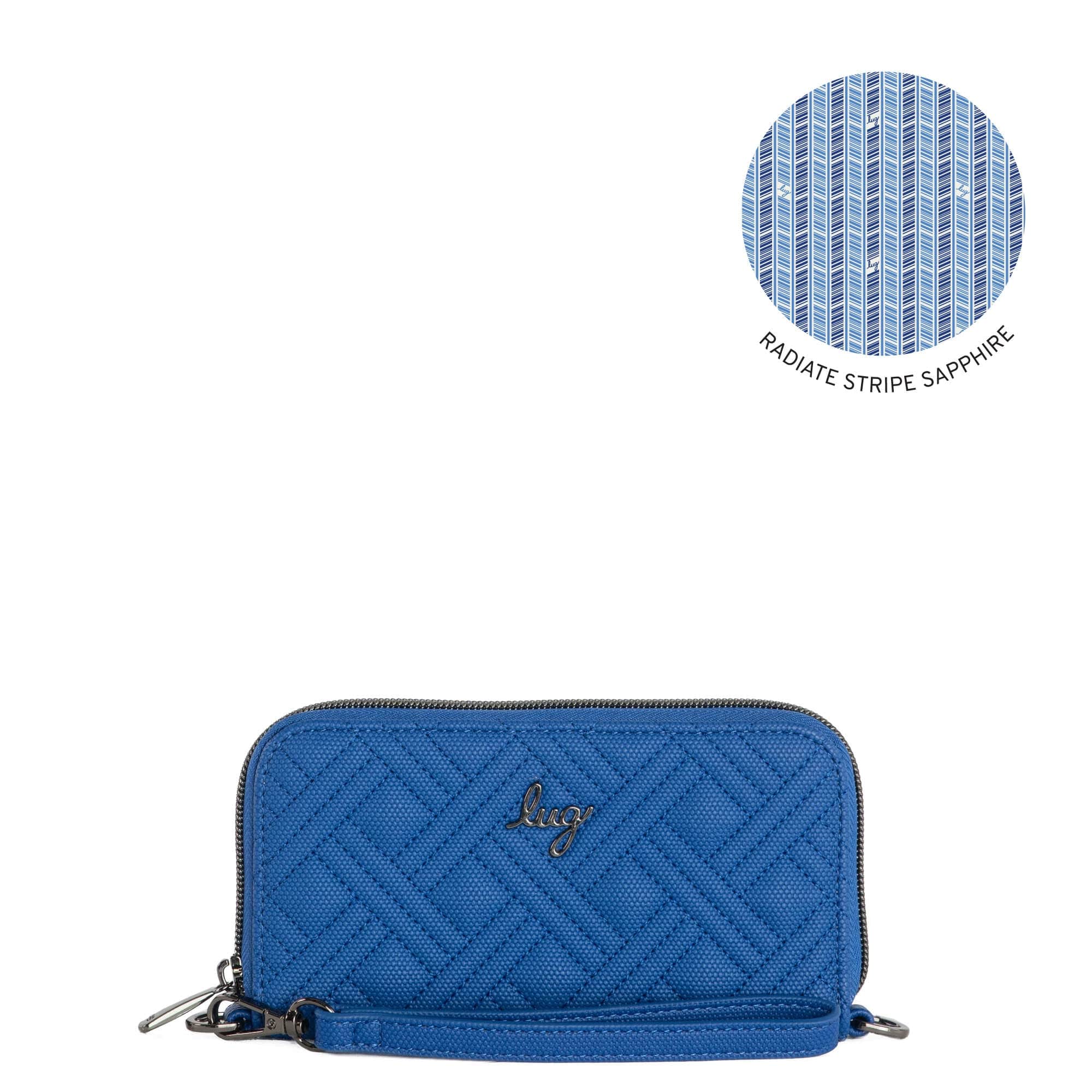 Whirly Matte Luxe VL RFID Wristlet Wallet - SAPPHIRE BLUE - WHIRLY-ML-SAPPHIRE