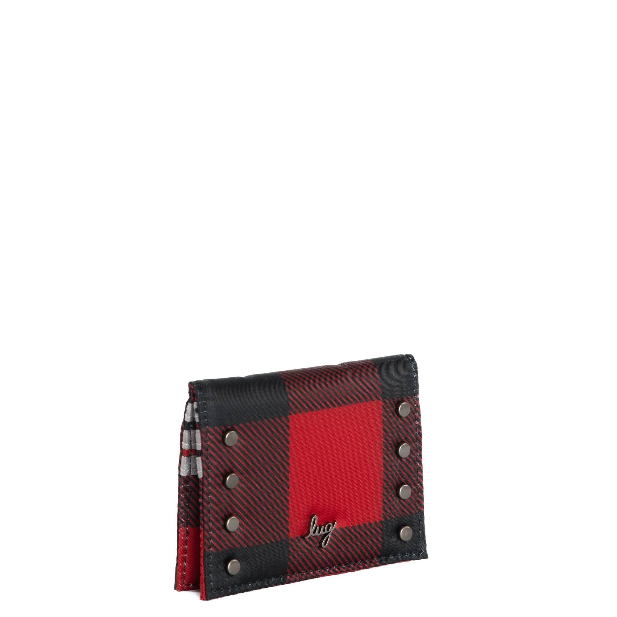 Walkover RFID Wallet - BUFFALO CHECK RED - Walkover_BuffaloCheckRed_02
