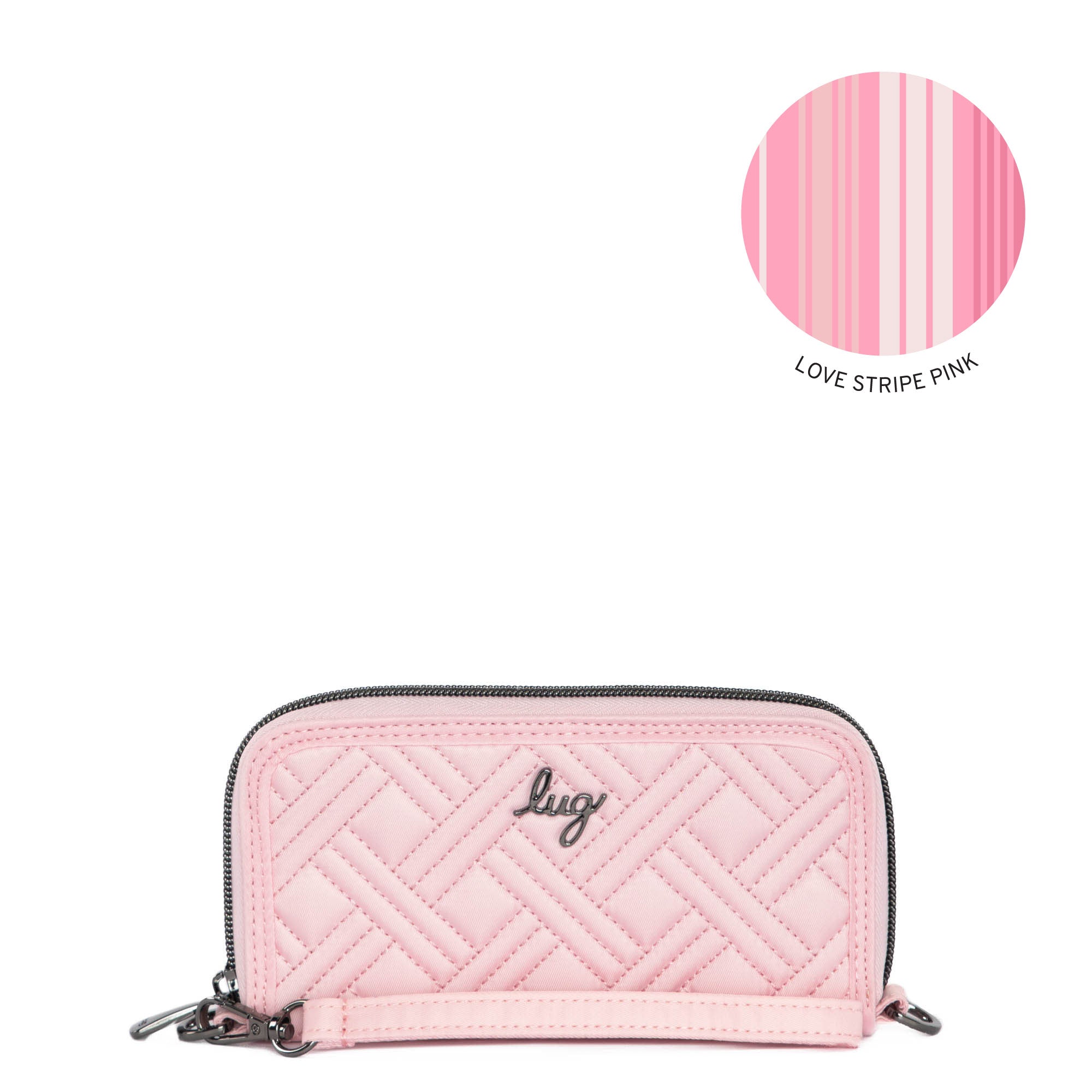 Whirly RFID Wristlet Wallet - BUBBLE PINK - Whirly-BubblePink_Swatch