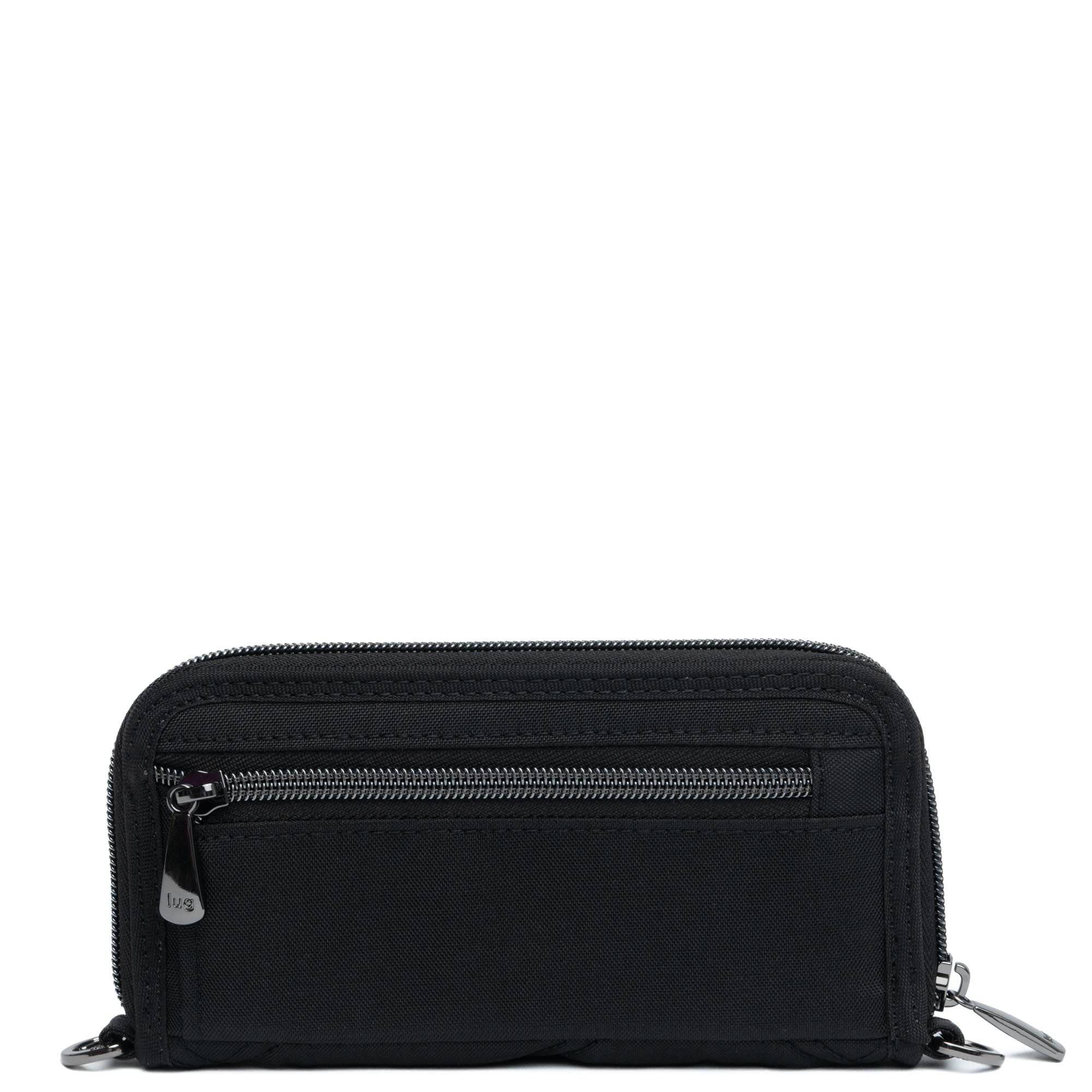 Whirly Love RFID Wristlet Wallet - BRUSHED BLACK WITH WHITE LOVE - WhirlyLove_BrushedBlack_03