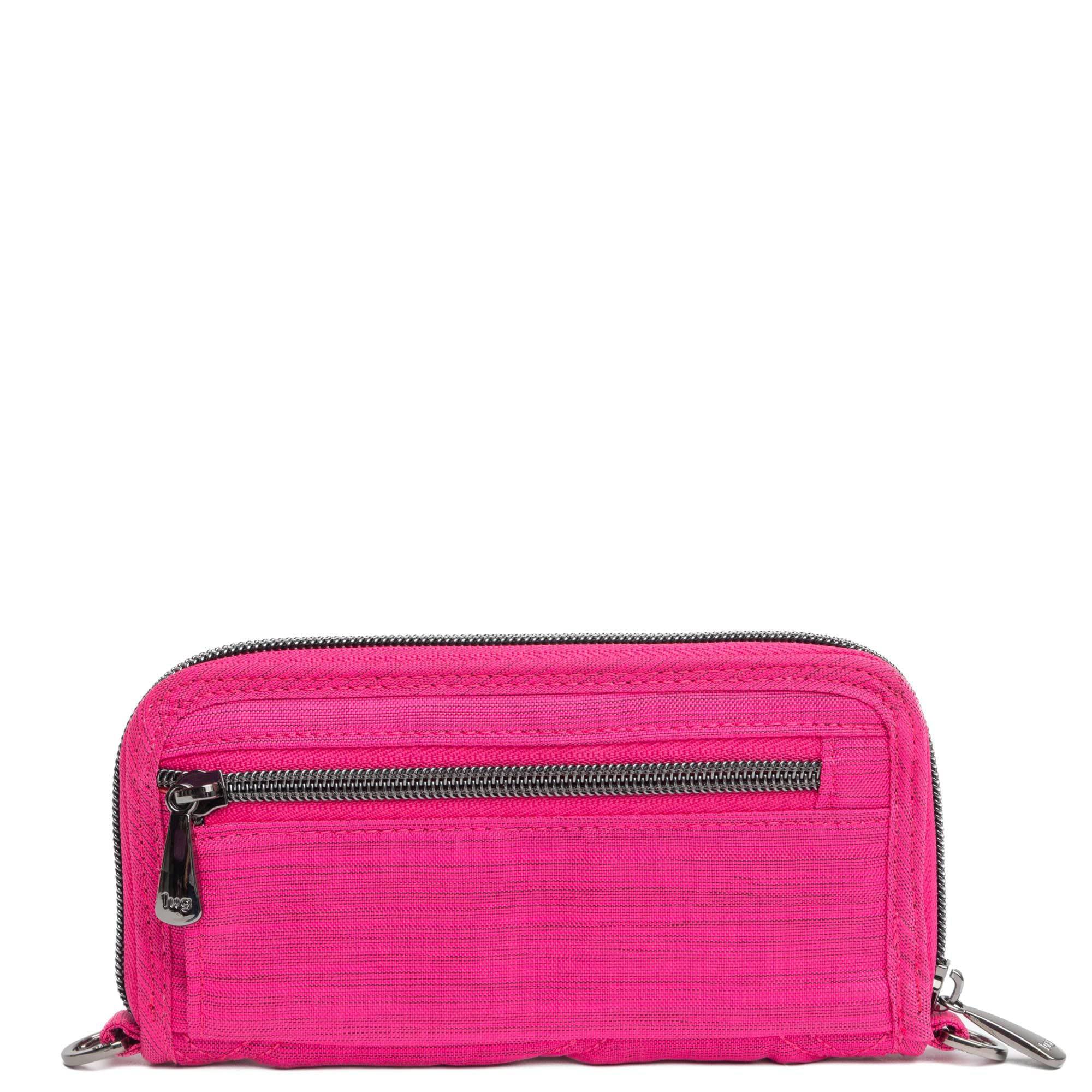 Whirly Love RFID Wristlet Wallet - BRUSHED ROSETTE PINK WITH BUBBLE PINK LOVE - WhirlyLove_BrushedRosette_03