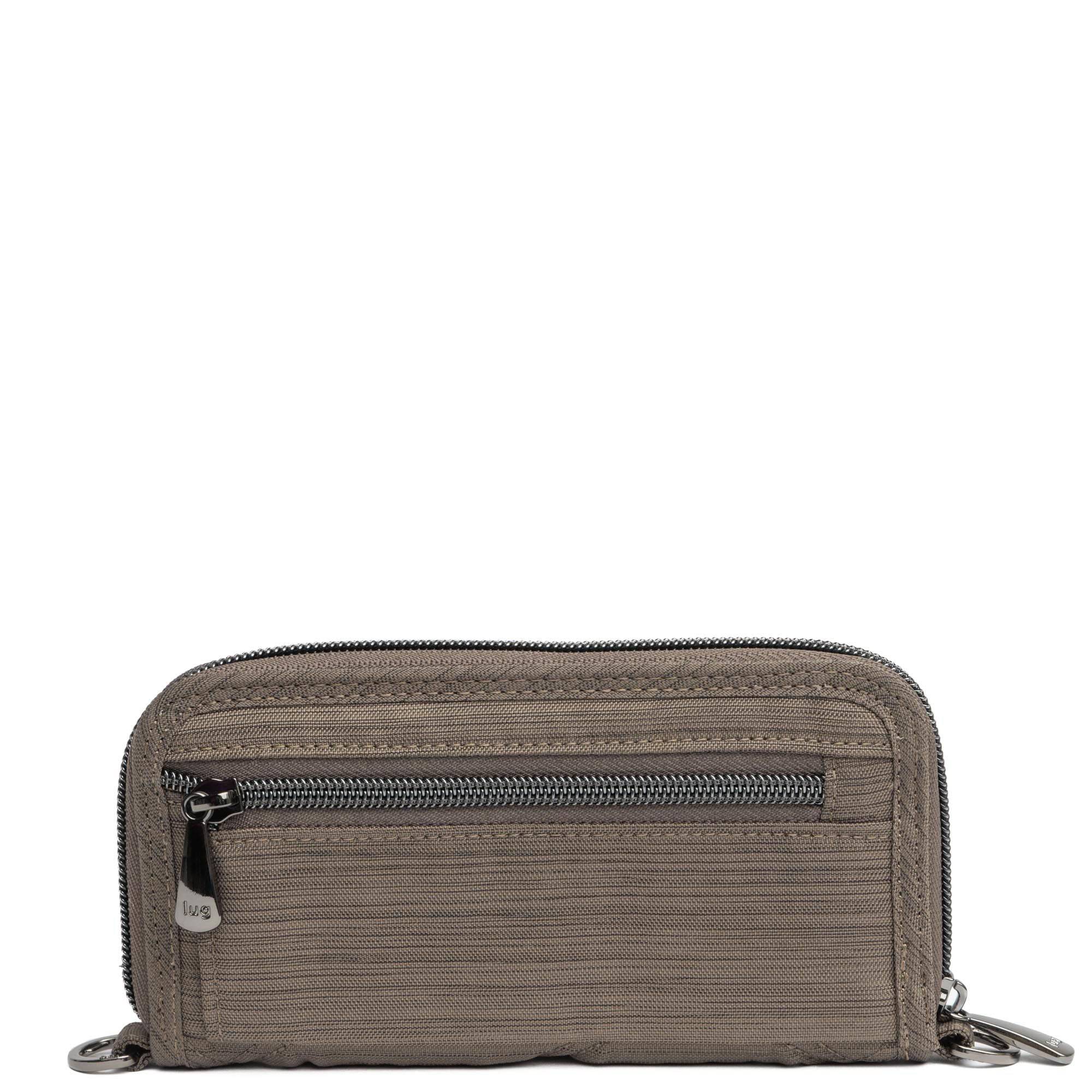 Whirly Love RFID Wristlet Wallet - BRUSHED WALNUT WITH CHAMPAGNE LOVE - WhirlyLove_BrushedWalnut_03