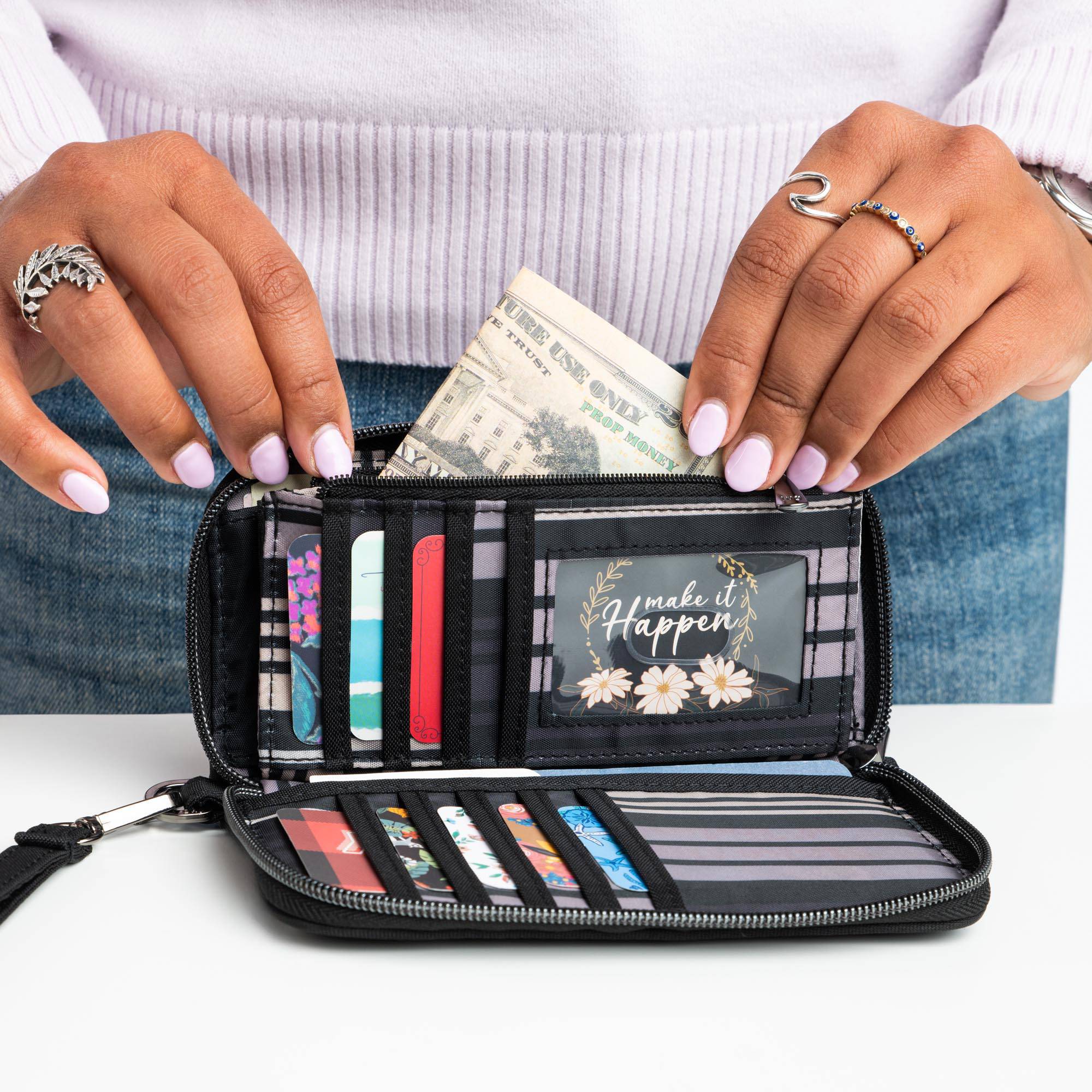 Whirly Love RFID Wristlet Wallet - - WhirlyLove_Lifestyle_04