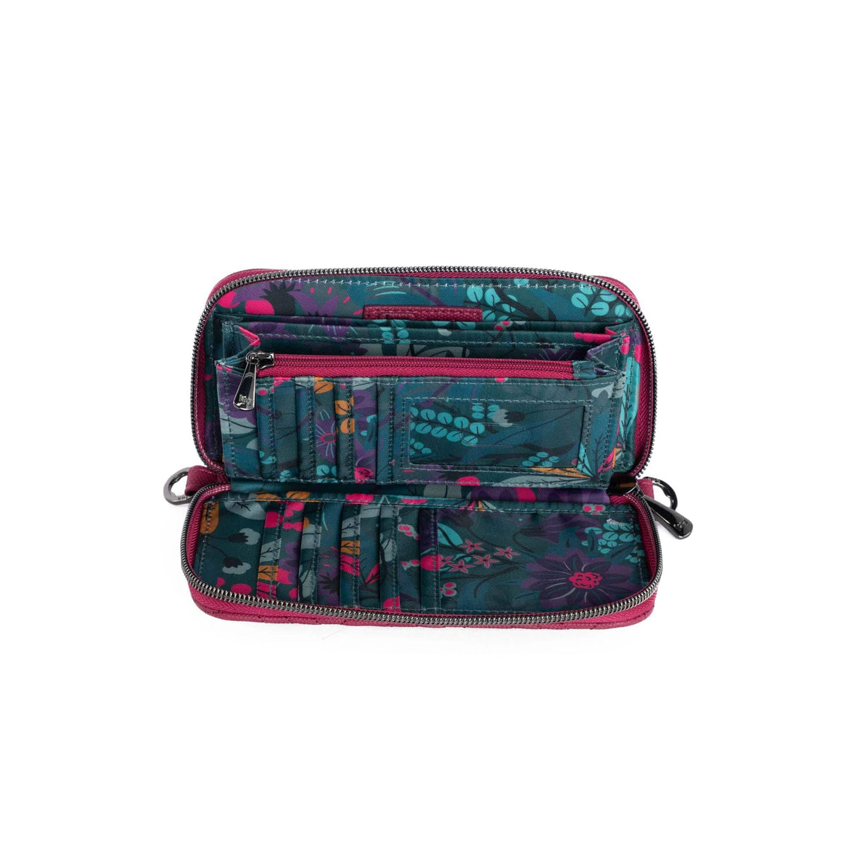 Whirly Matte Luxe VL RFID Wristlet Wallet - RASPBERRY - WhirlyML_Raspberry_05