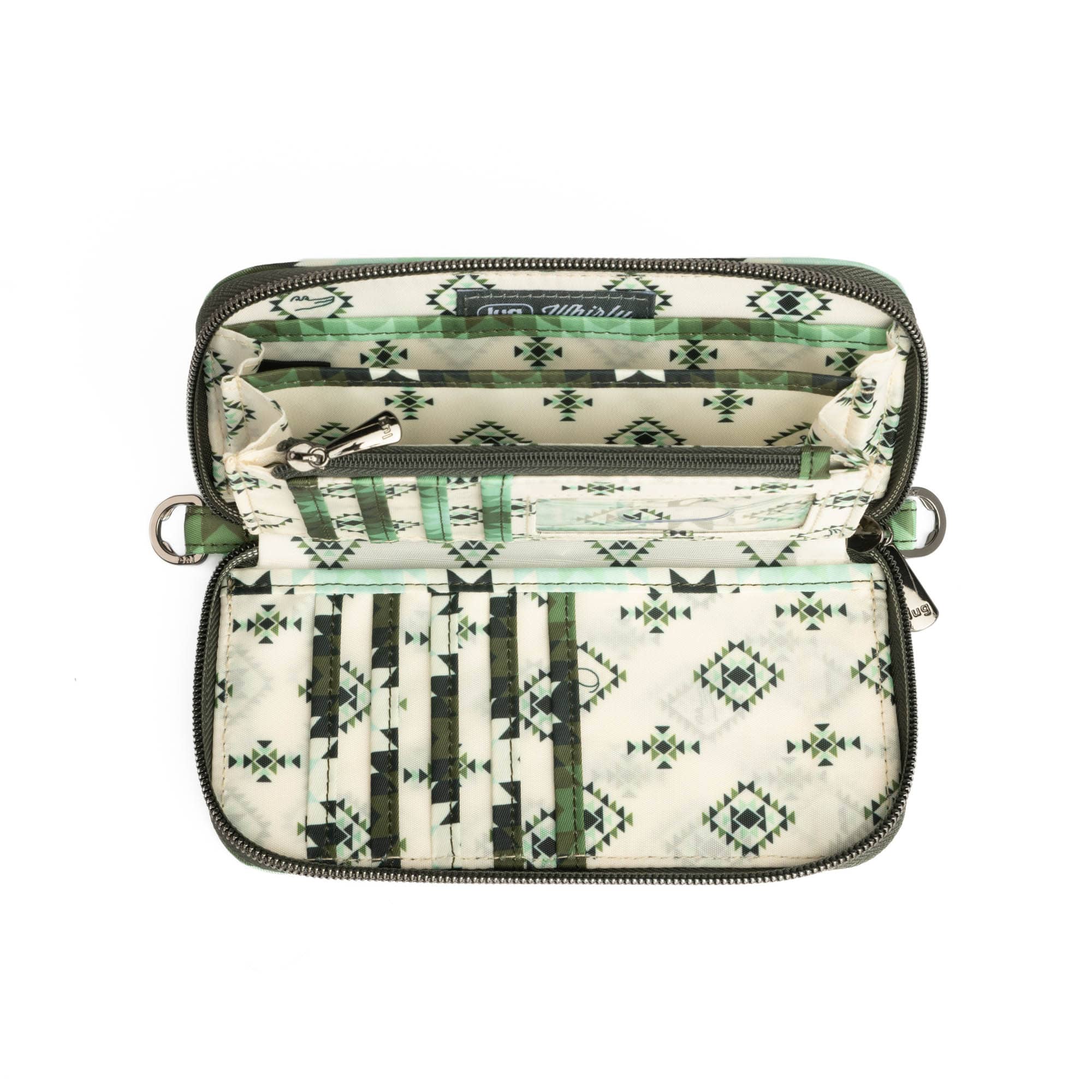 Guild Collection Classic Whirly RFID Wallet - BARGELLO MOUNTAINS GREEN - WhirlyWalletMD_BargelloMountainsGreen_04