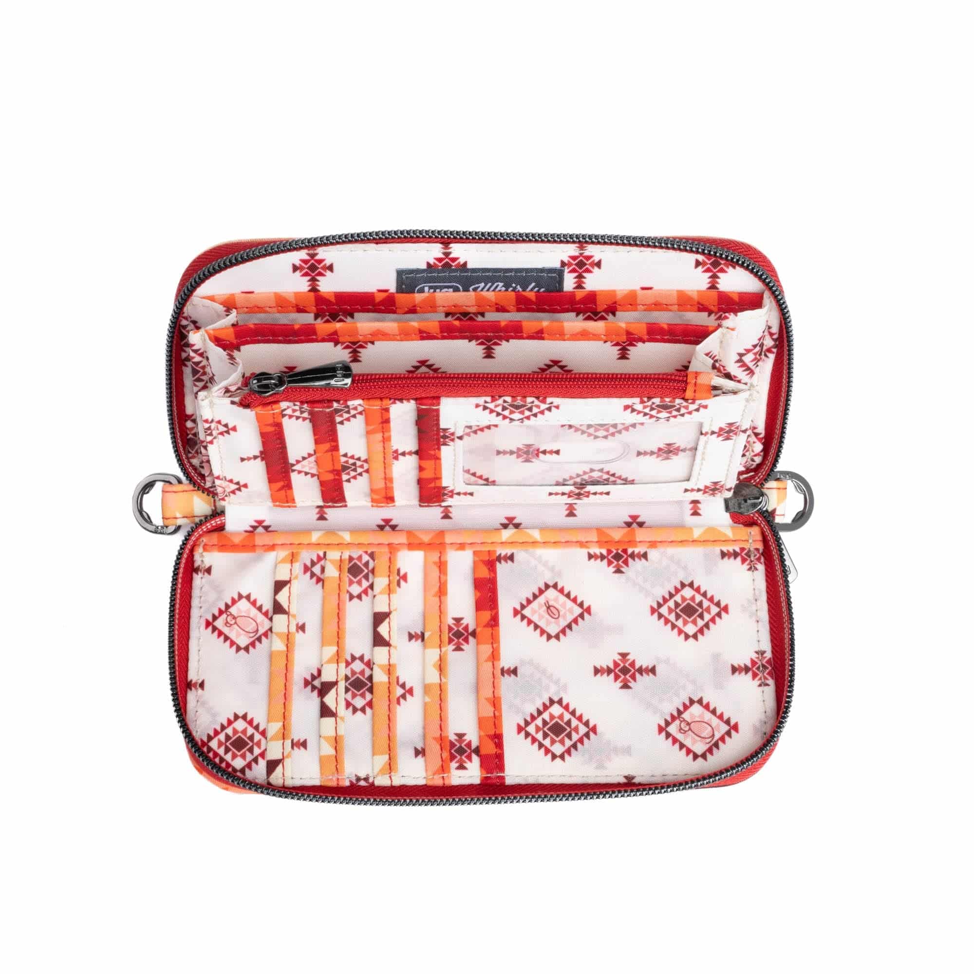 Guild Collection Classic Whirly RFID Wallet - BARGELLO MOUNTAINS RED - WhirlyWalletMD_BargelloMountainsRed_04