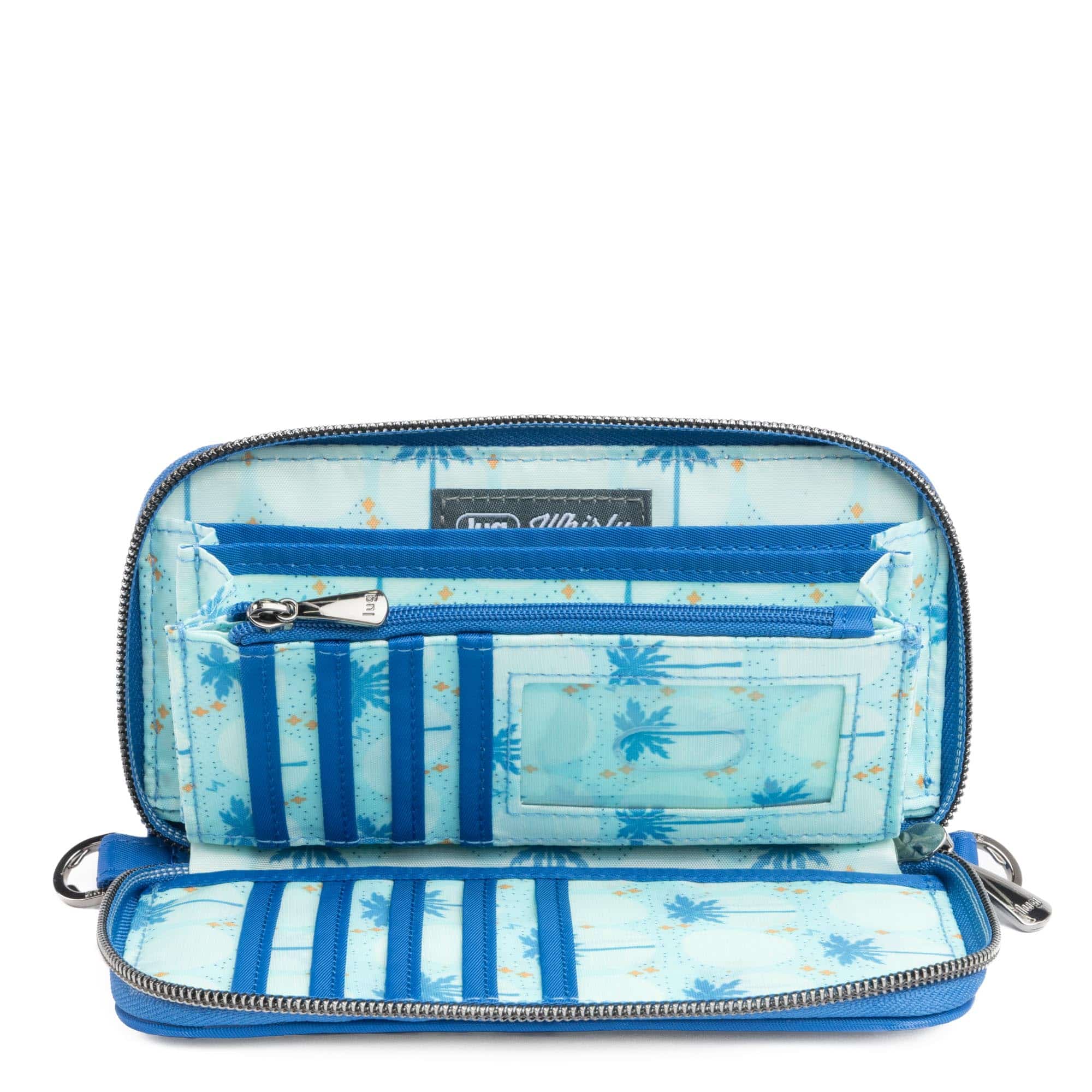 Whirly RFID Wristlet Wallet - AZURE BLUE - Whirly_AzureBlue_04
