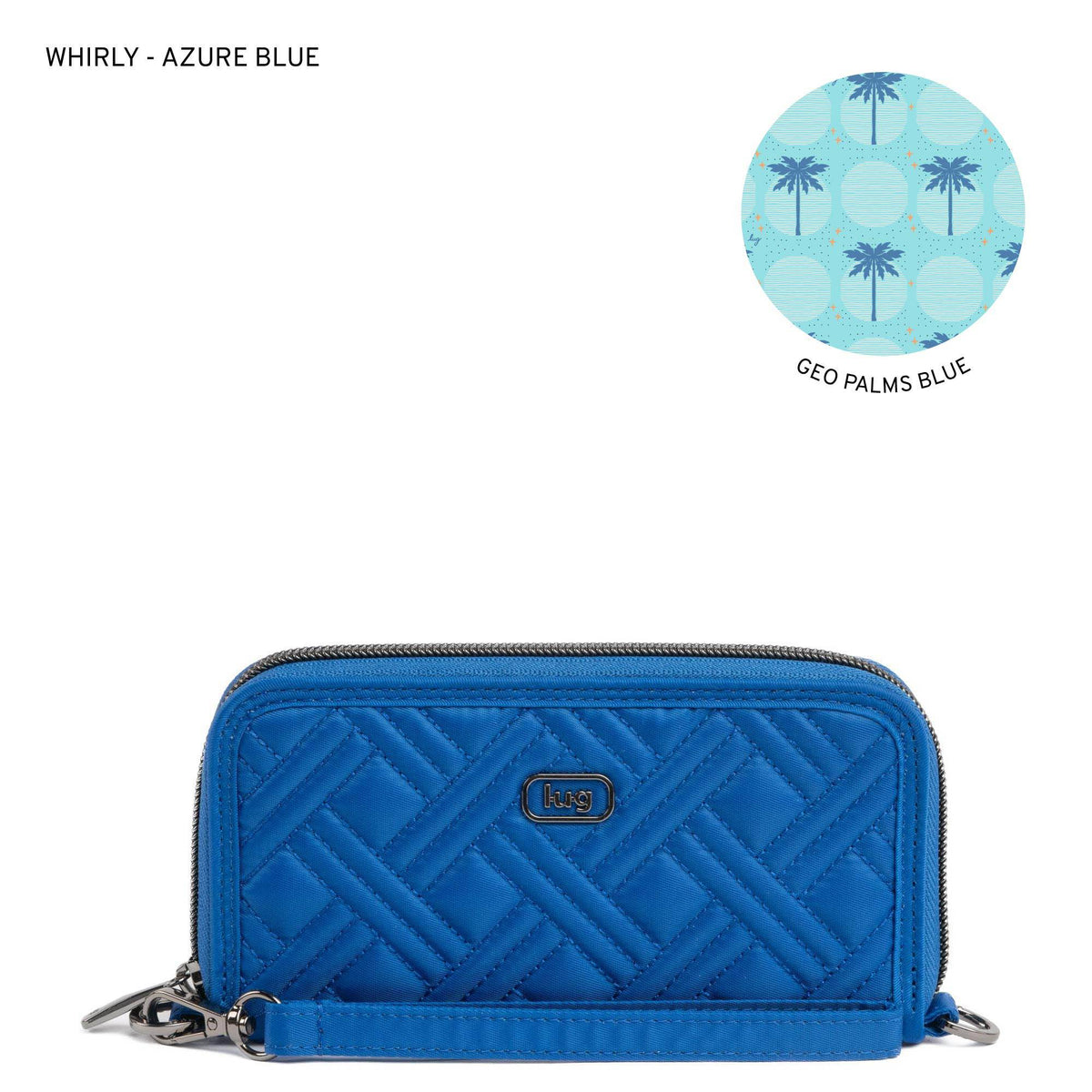 Whirly RFID Wristlet Wallet - AZURE BLUE - Whirly_AzureBlue_LL