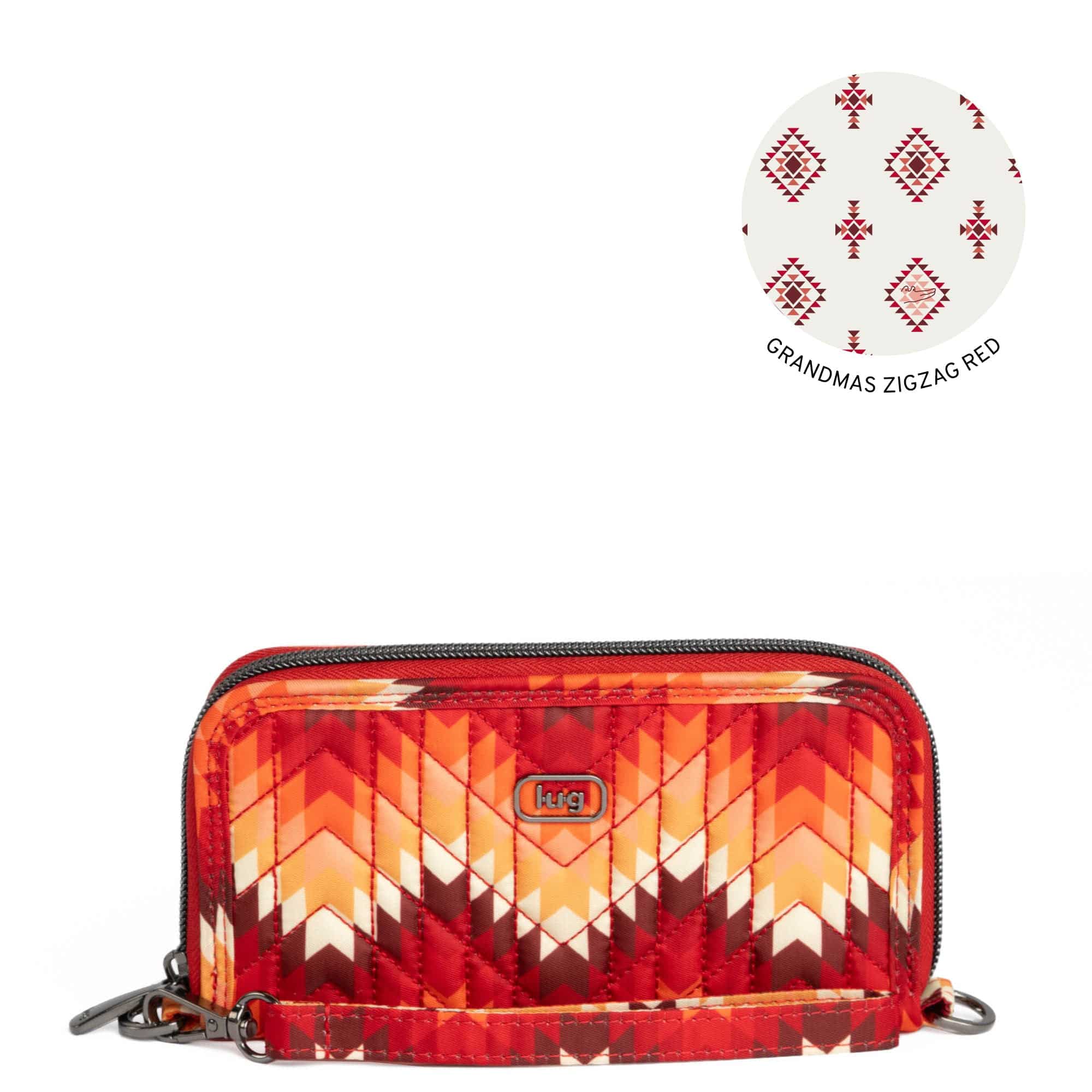 Guild Collection Classic Whirly RFID Wallet - BARGELLO MOUNTAINS RED - Whirly_BargelloMountainsRed