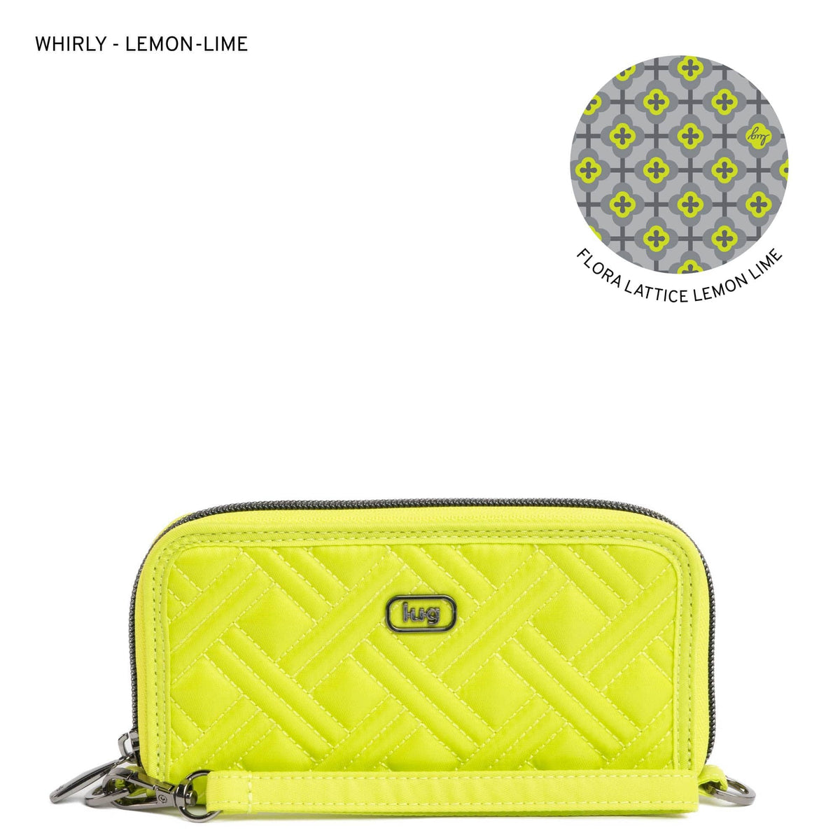 Whirly RFID Wristlet Wallet - LEMON LIME - Whirly_LemonLime_LL