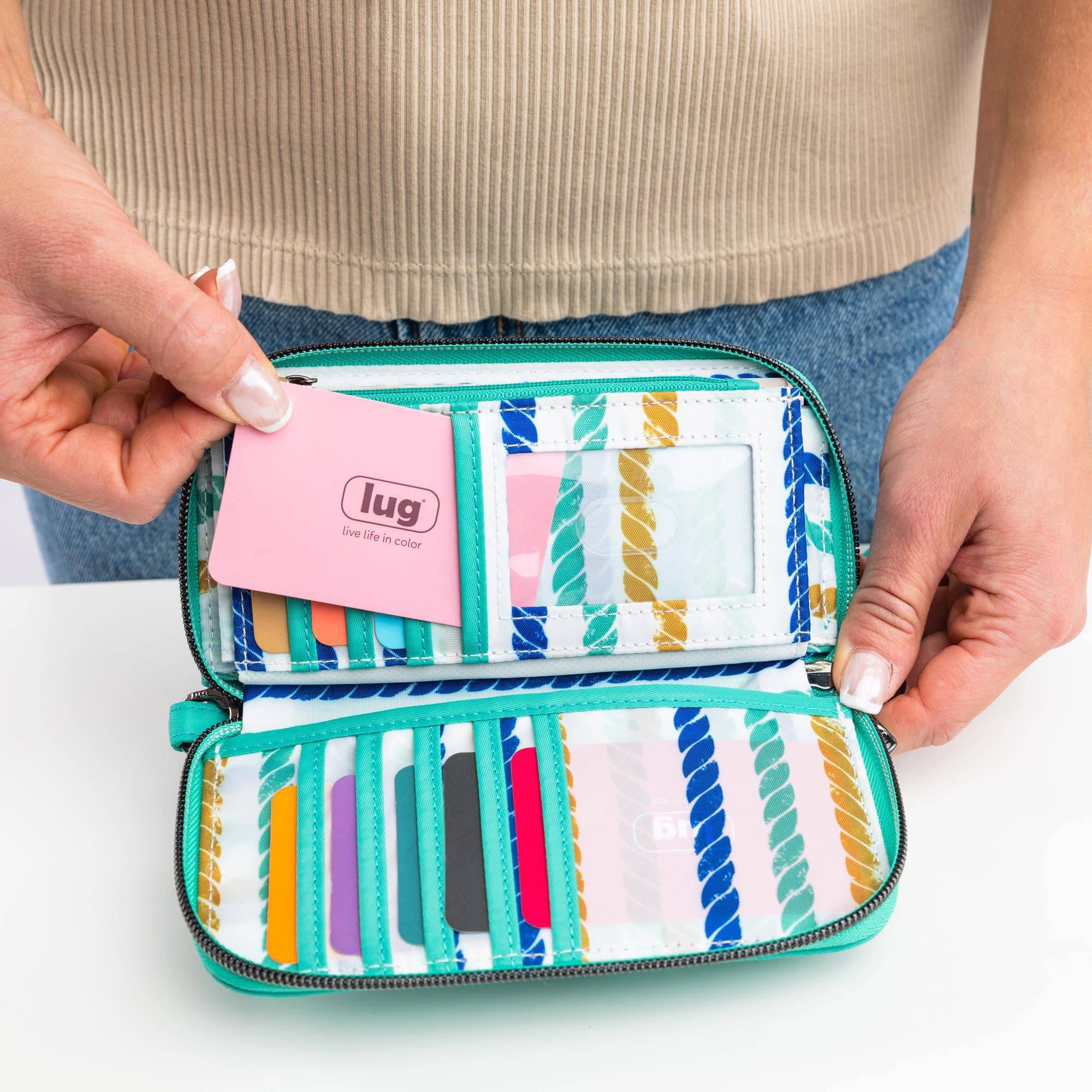 Whirly RFID Wristlet Wallet - - Whirly_Lifestyle_02_be85a54c-90ef-4c49-9c69-d8bc4593ced6
