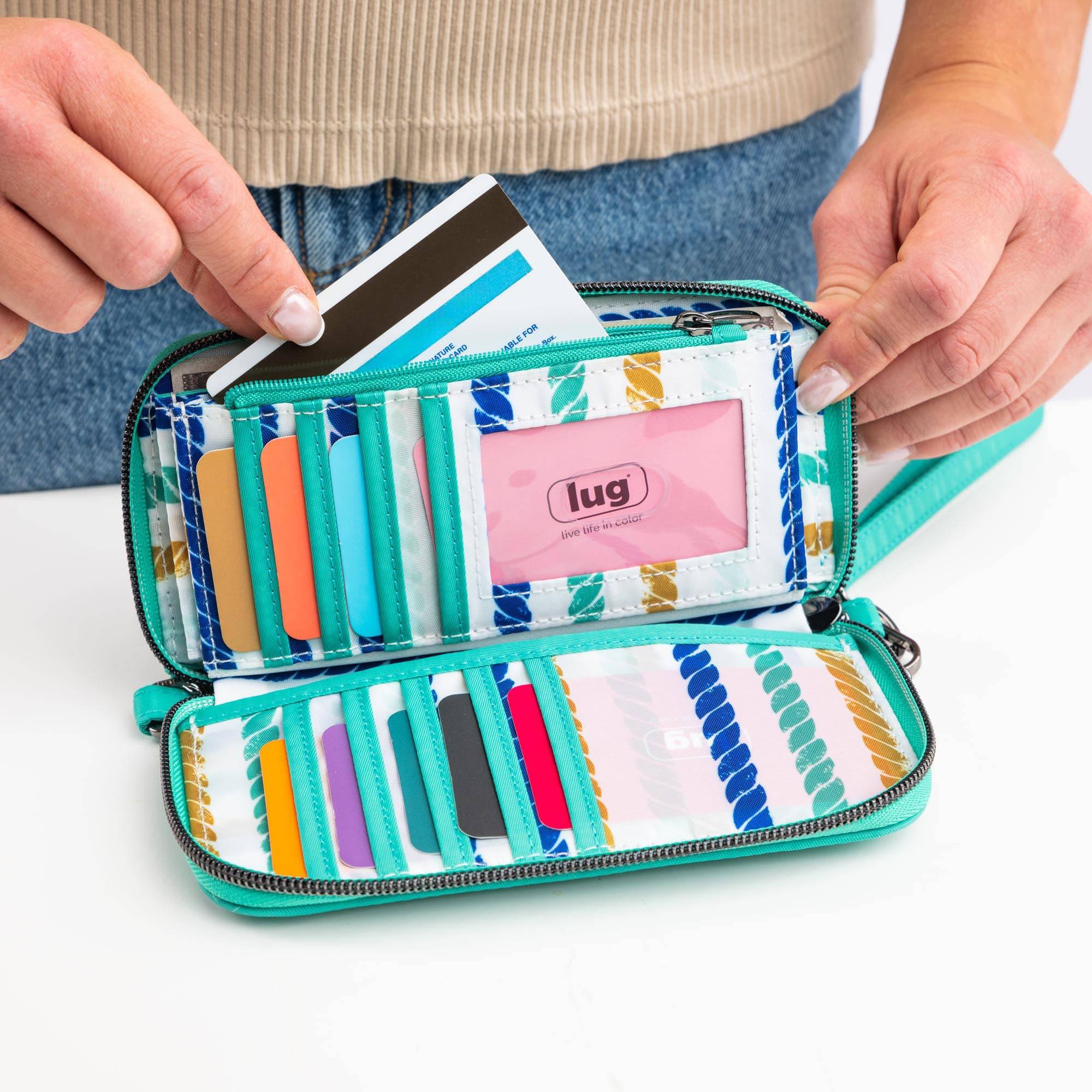 Whirly RFID Wristlet Wallet - - Whirly_Lifestyle_03_0b45f151-2684-4547-bf42-c2da650ff19b