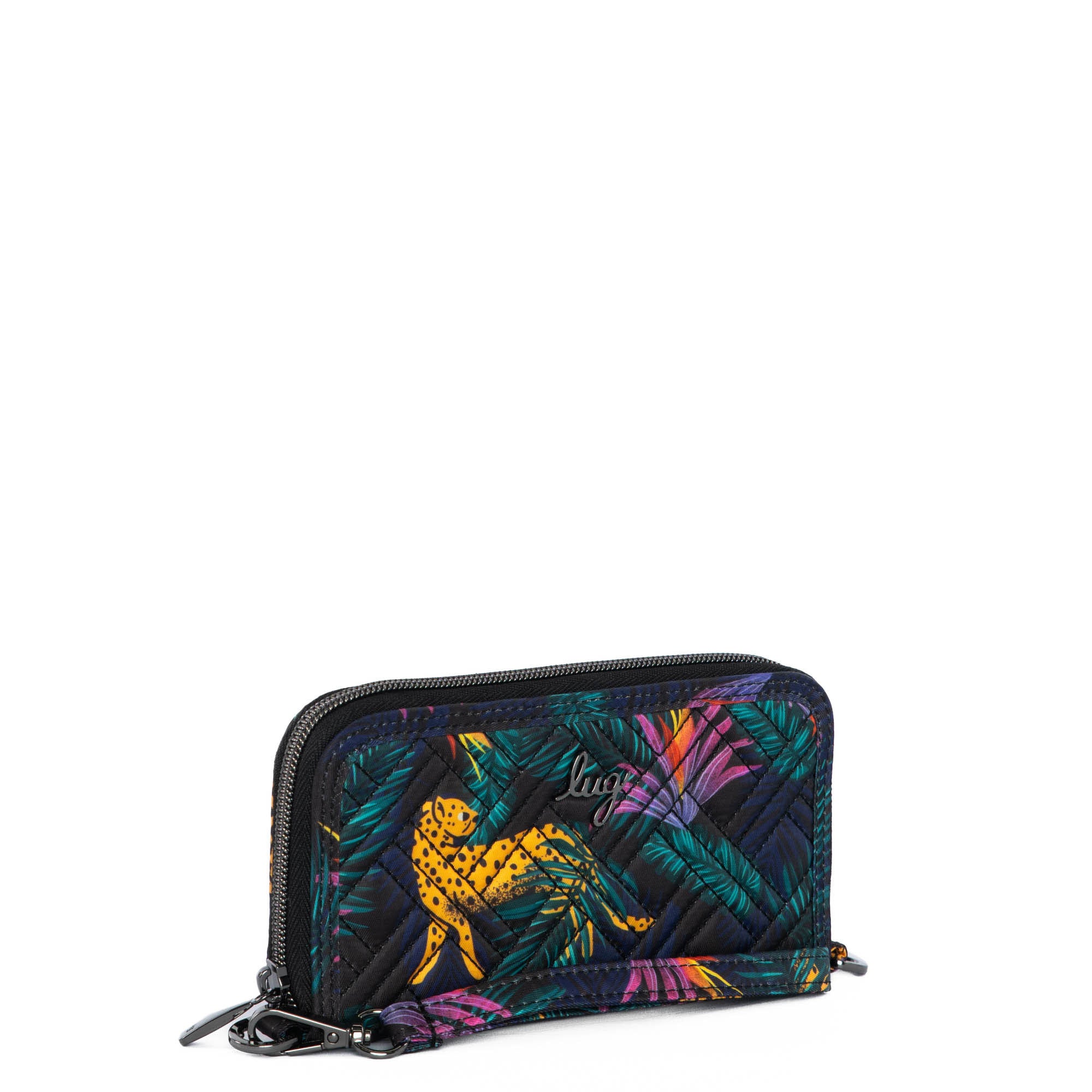 Whirly RFID Wristlet Wallet - LUXE LEOPARD BLACK - Whirly_LuxeLeopardBlack_02