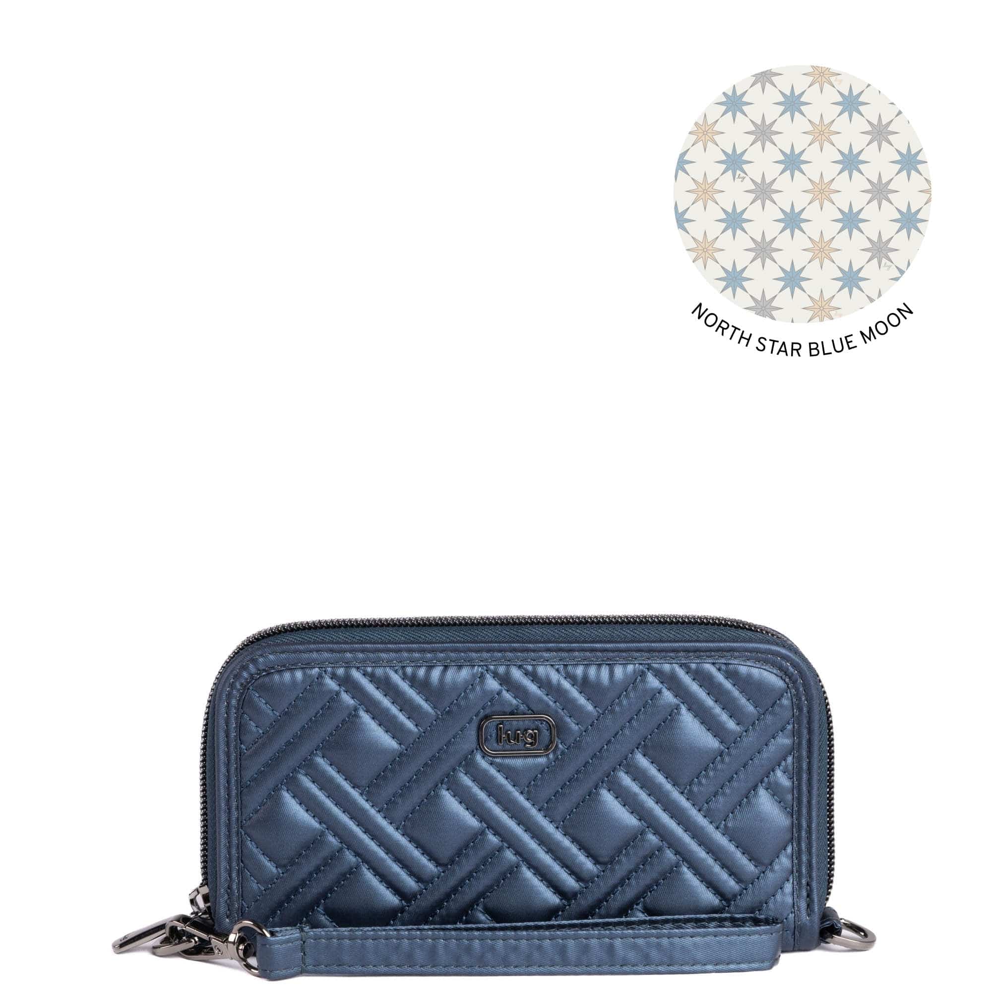 Whirly RFID Wristlet Wallet - METALLIC INDIGO - Whirly_MetallicIndigo