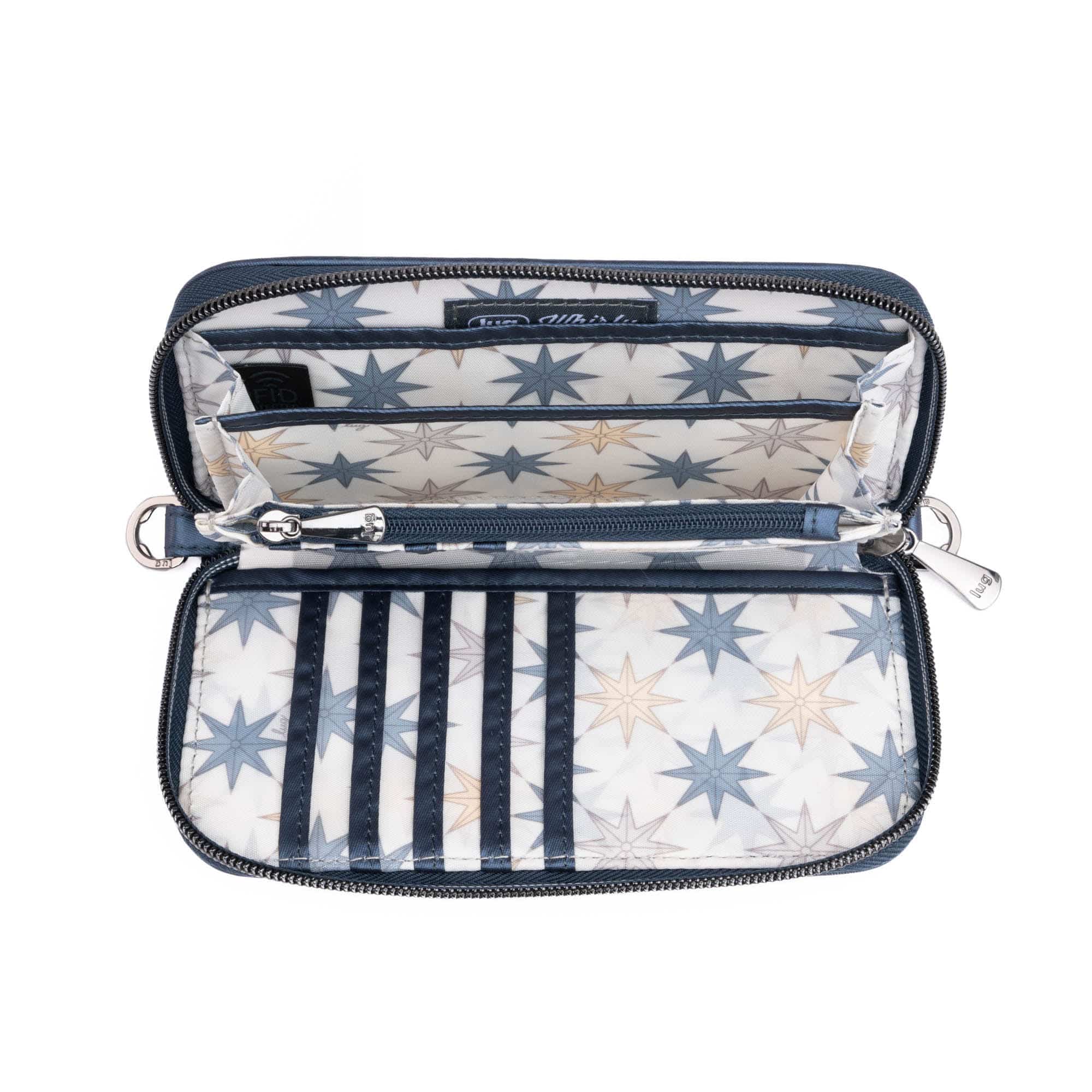 Whirly RFID Wristlet Wallet - METALLIC INDIGO - Whirly_MetallicIndigo_04
