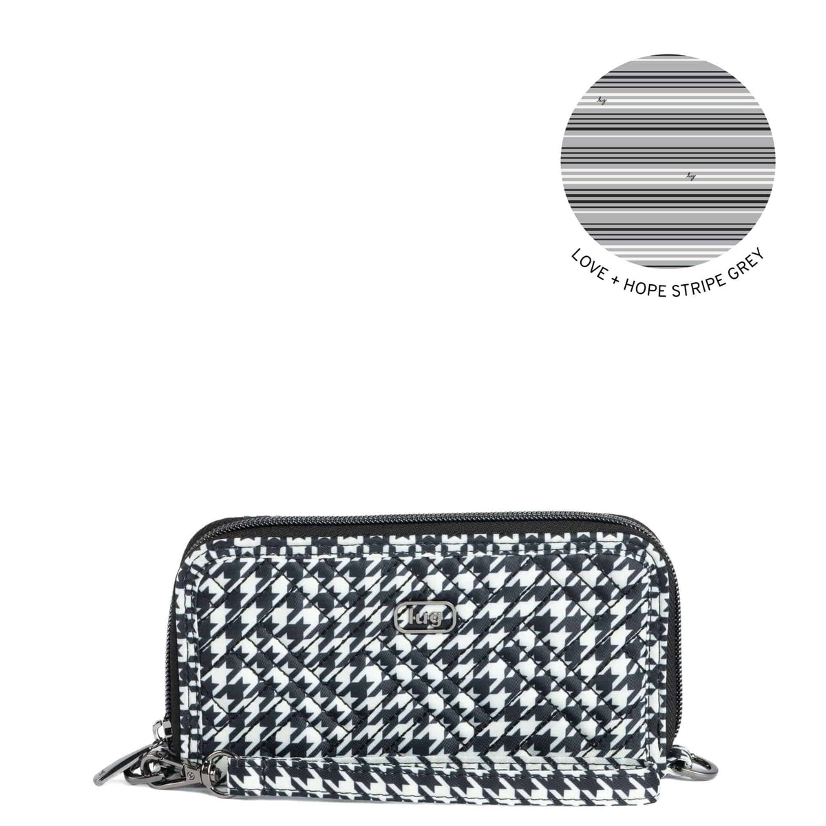 Whirly RFID Wristlet Wallet - MICRO HOUNDSTOOTH - Whirly_MicroHoundstooth