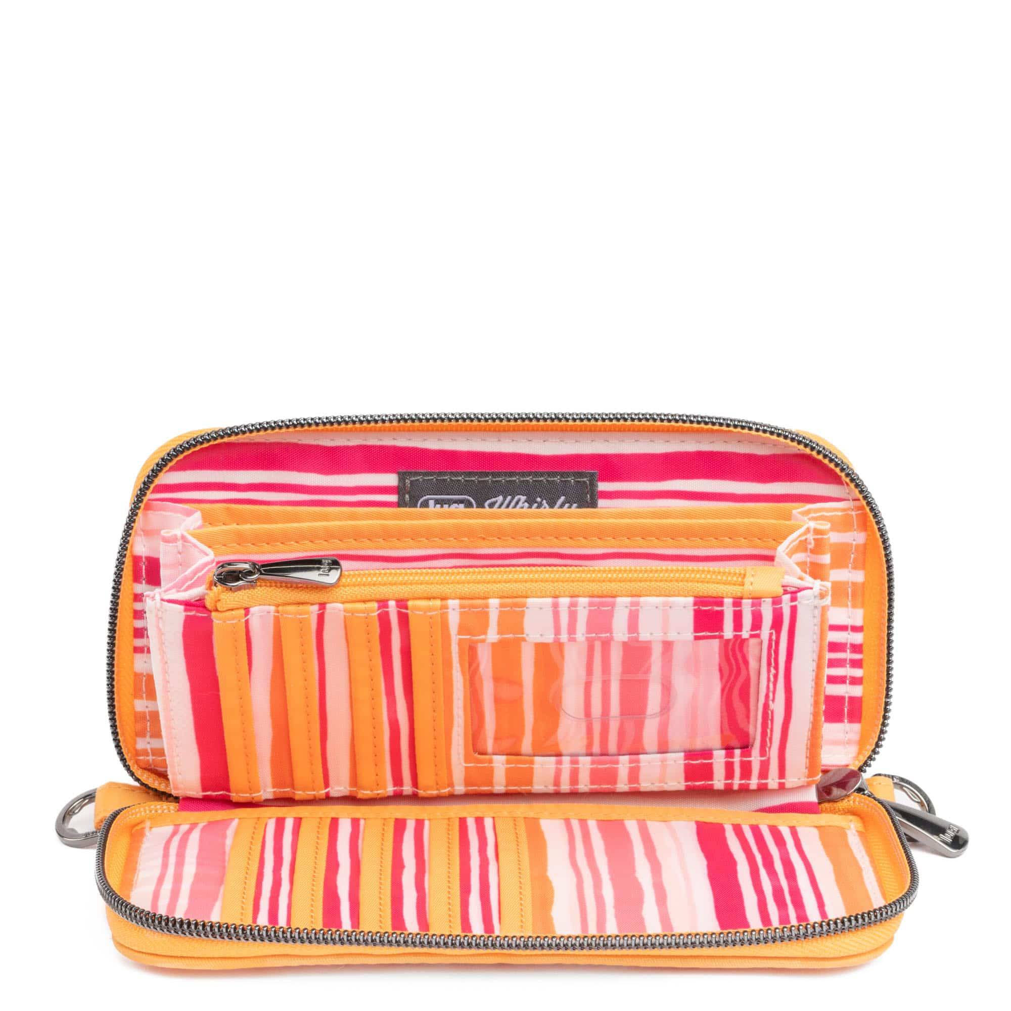 Whirly RFID Wristlet Wallet - PEACH SORBET - Whirly_PeachSorbet_04