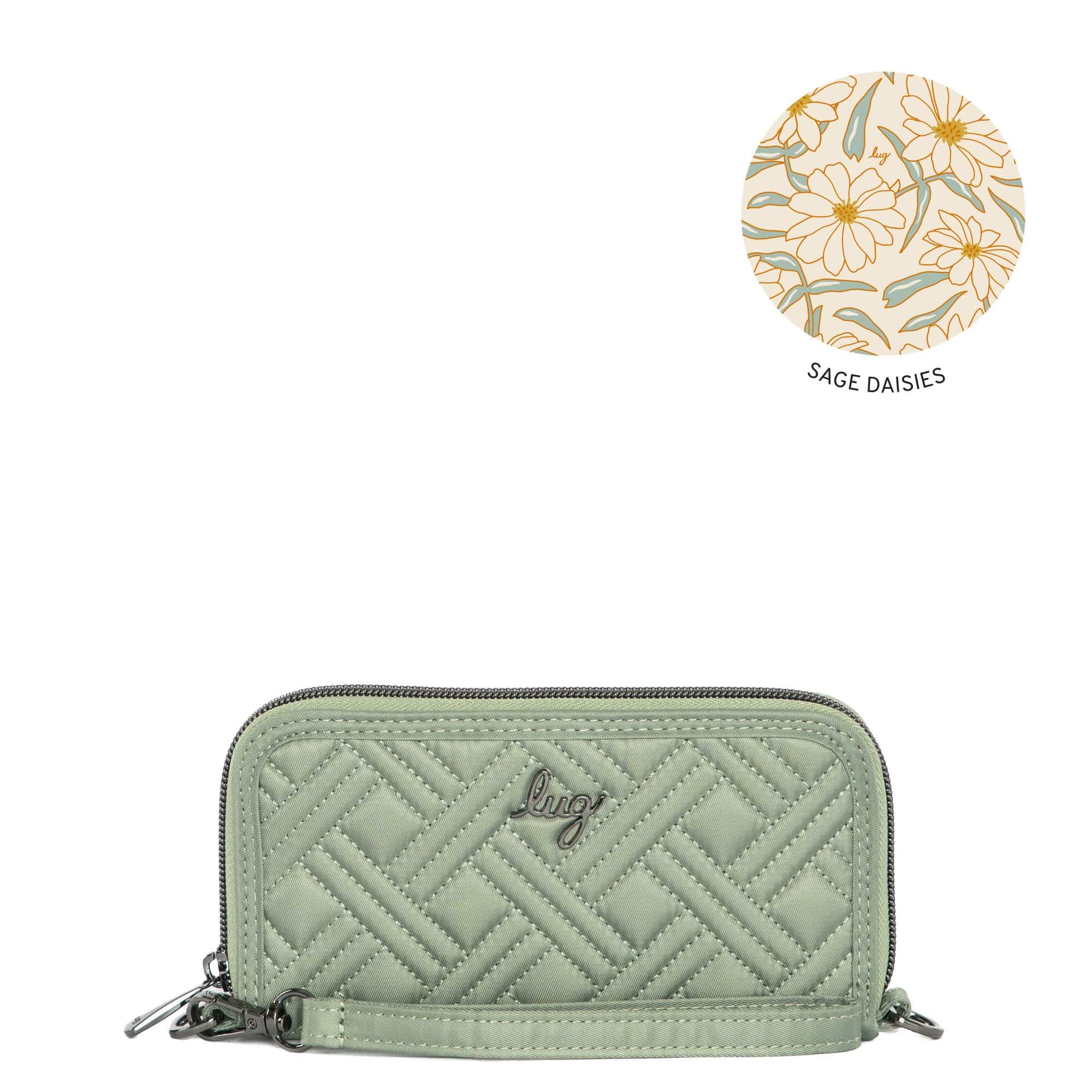 Whirly RFID Wristlet Wallet - SAGE GREEN - Whirly_Sage