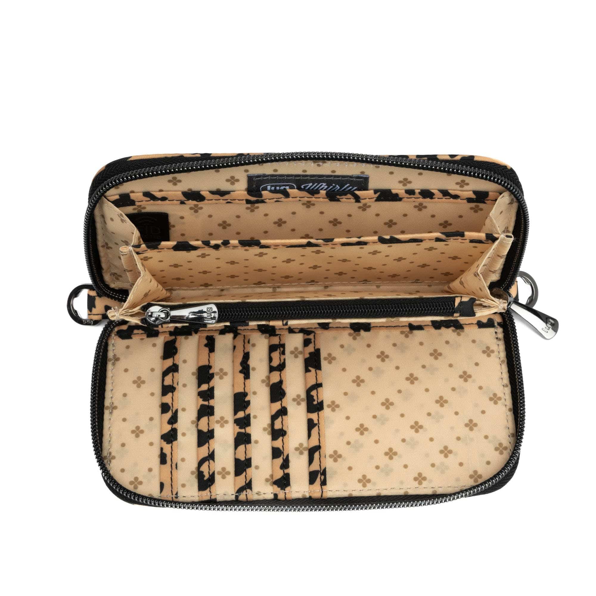 Whirly RFID Wristlet Wallet - SPOTTED LEOPARD - Whirly_SpottedLeopard_04
