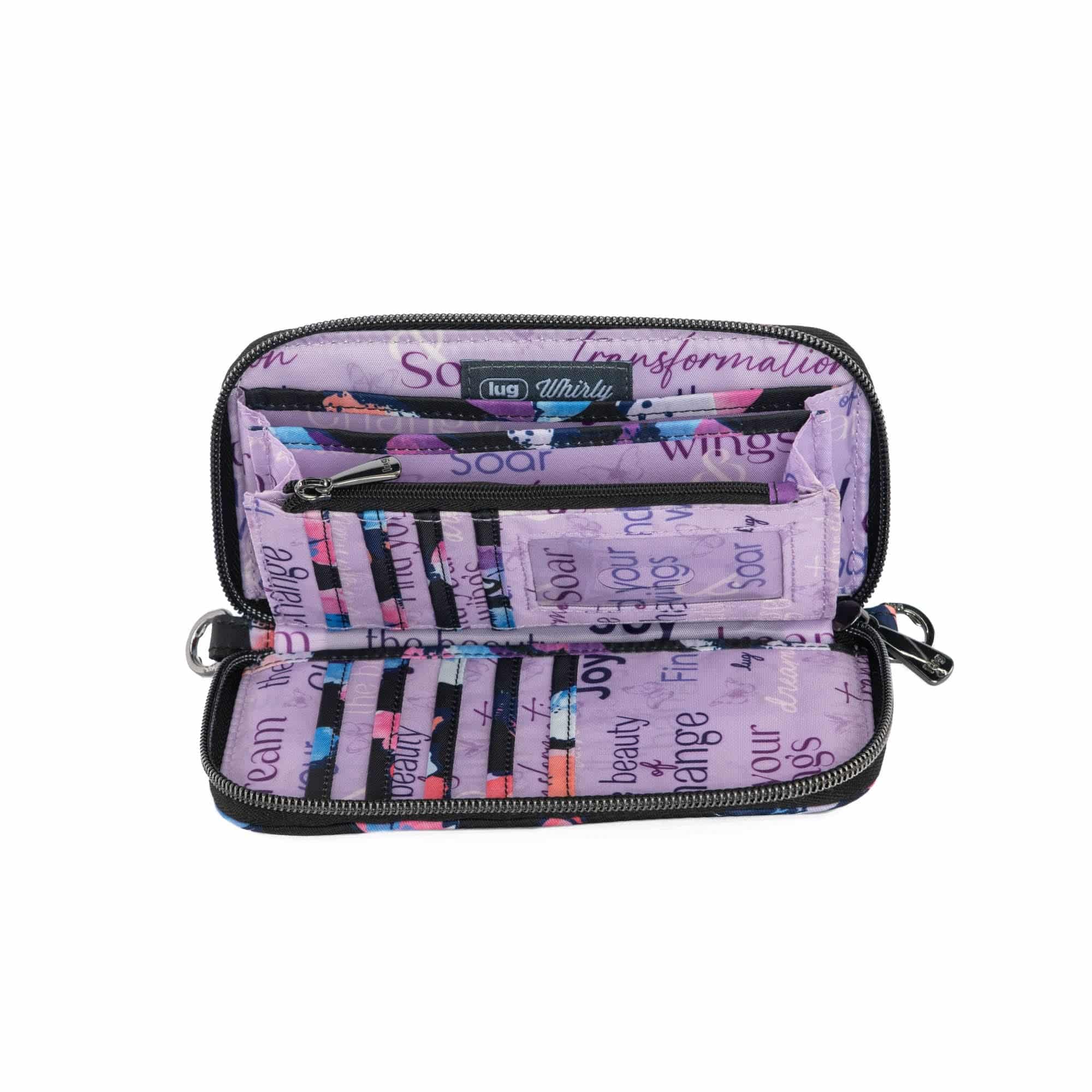 Whirly RFID Wristlet Wallet - WATERCOLOR BUTTERFLIES - Whirly_WatercolourButterflies_05